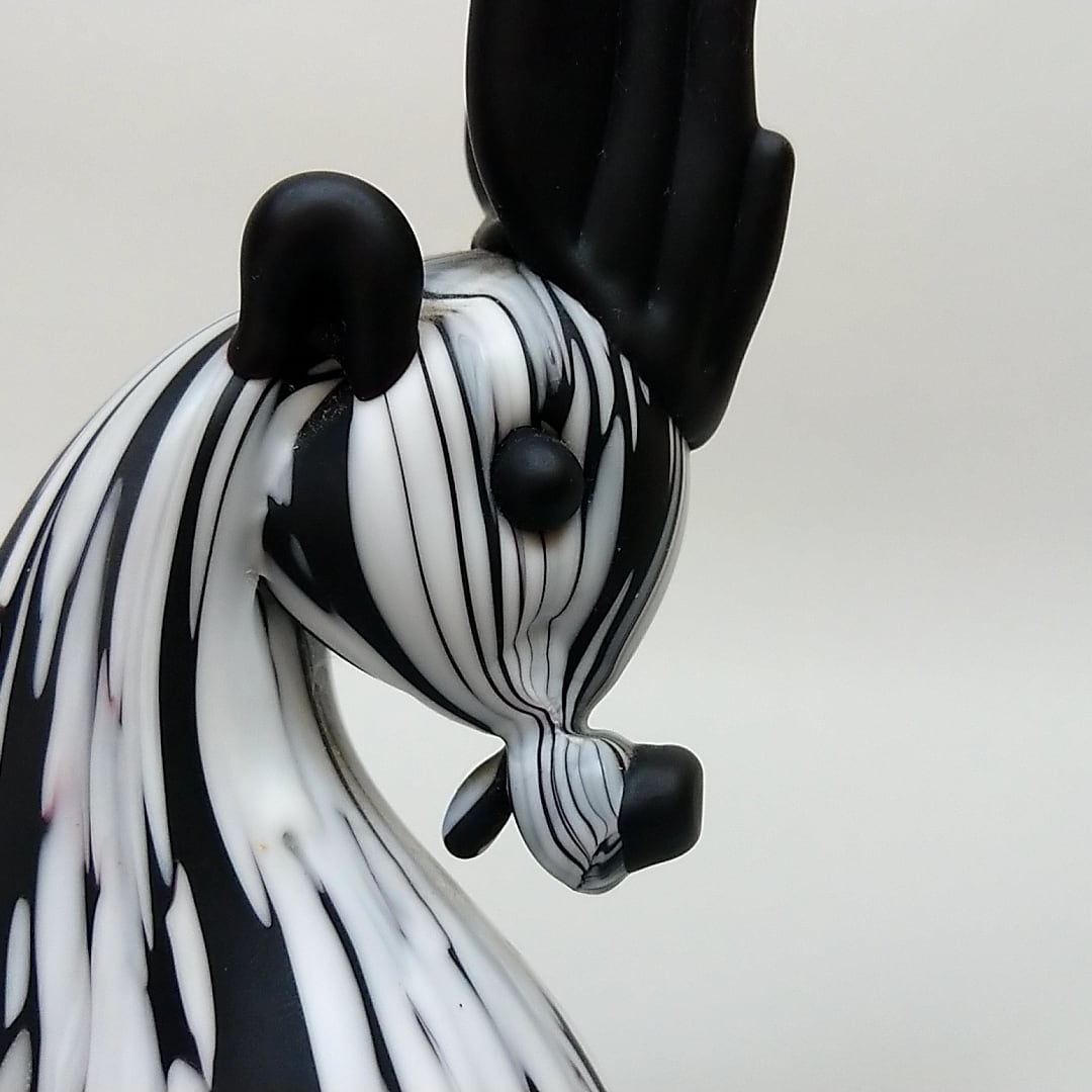 Seguso Murano」黒いガラス製 置物 Archimede Seguso MURANO ムラノ