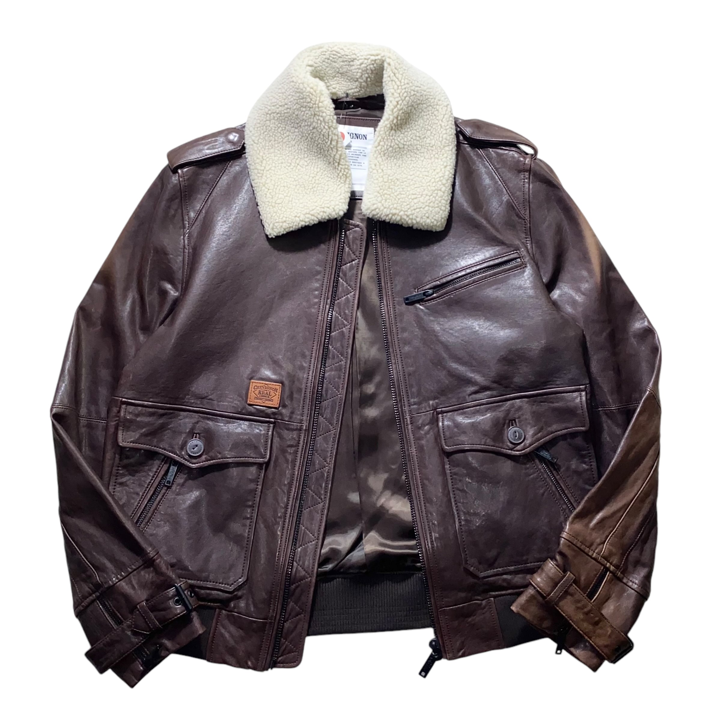 CHEVIGNON “G-1” leather flight jacket | NOIR ONLINE