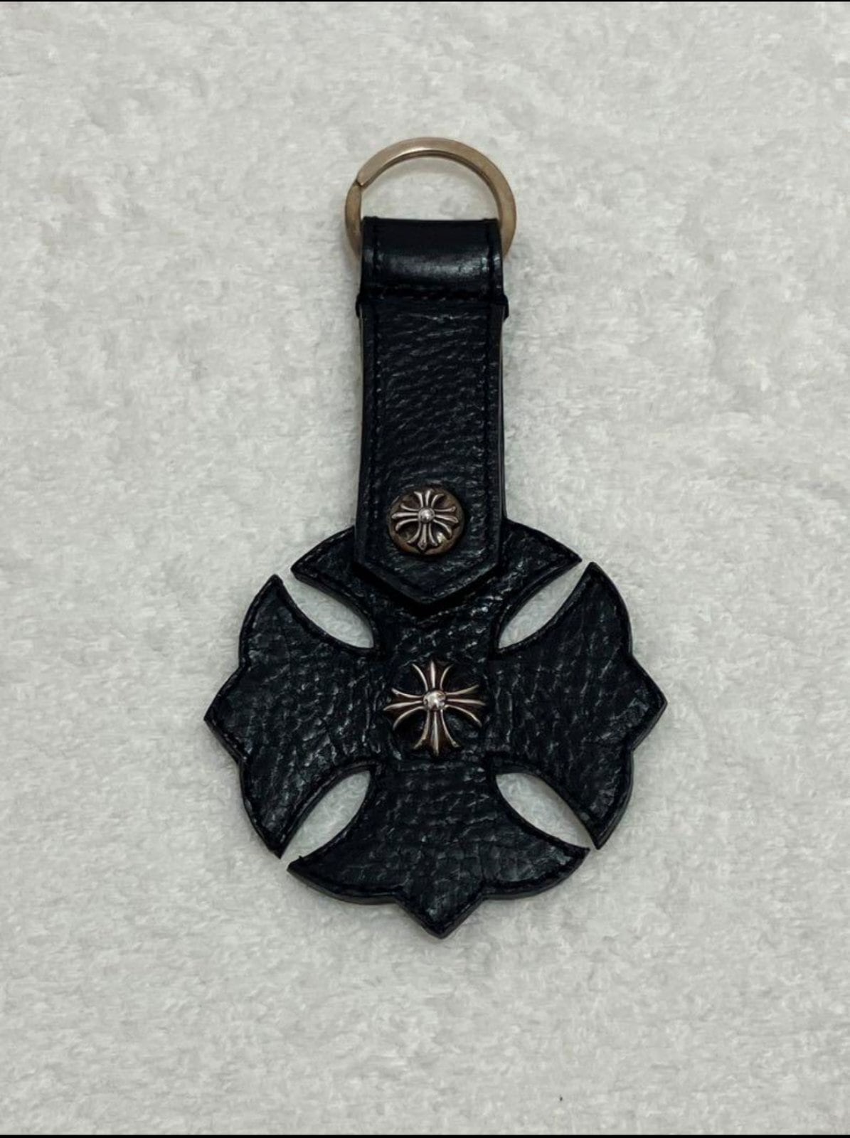 CHROME HEARTS クロムハーツ クロス レザー キーホルダー | chromehearts