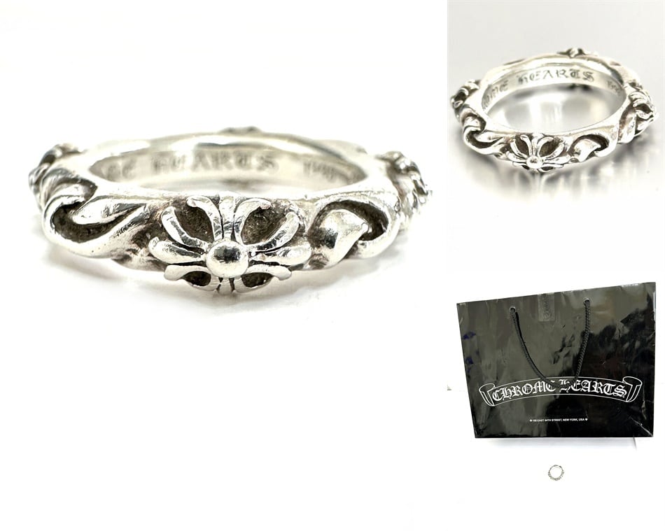 CHROME HEARTS クロムハーツ SBT バンド リング 19号 指輪 CHクロス