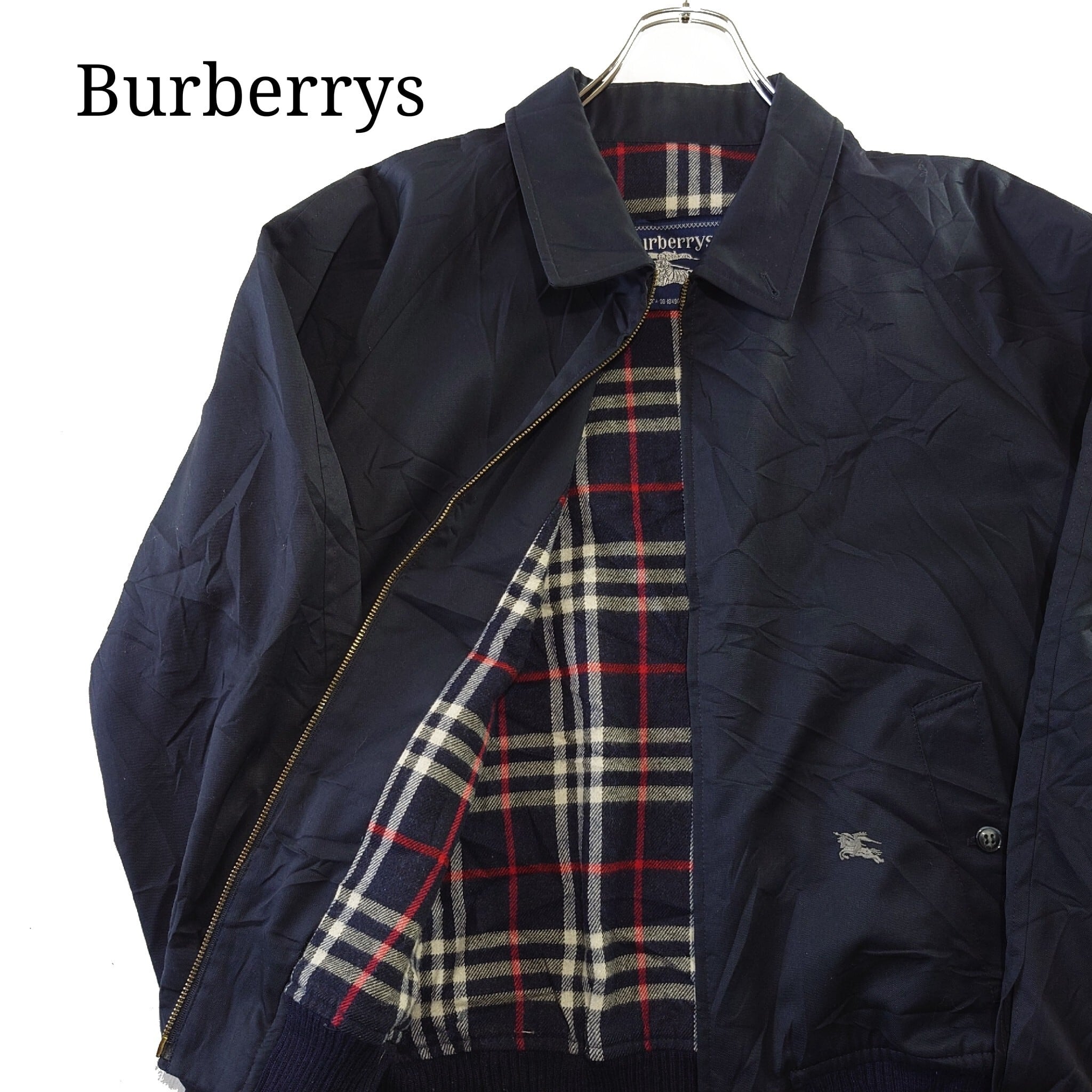 80～90s】Burberrys バーバリー スイングトップ ブルゾン 刺繍入