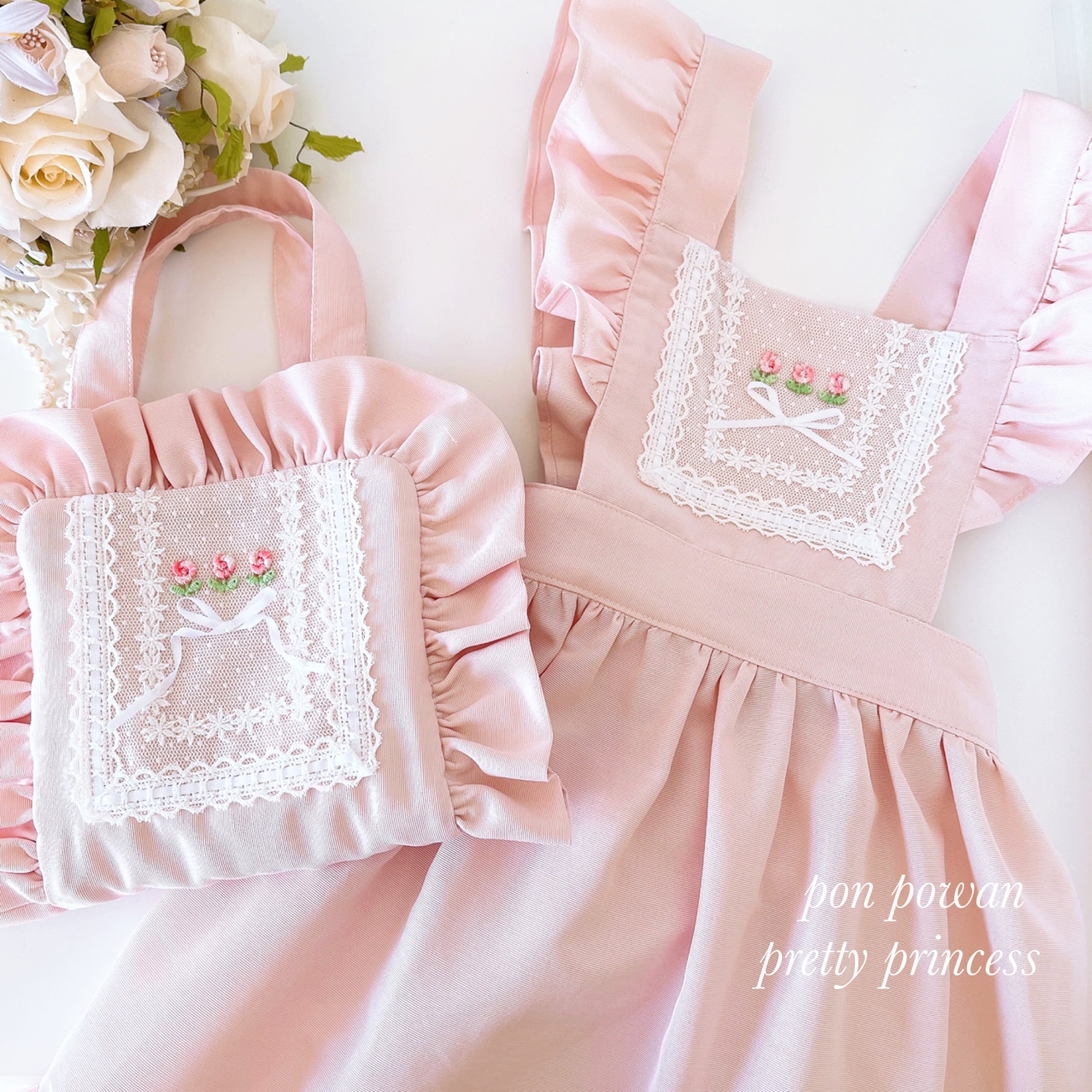 ♡グログラン生地を使用したprincessシルエットの『ふわっと広がる