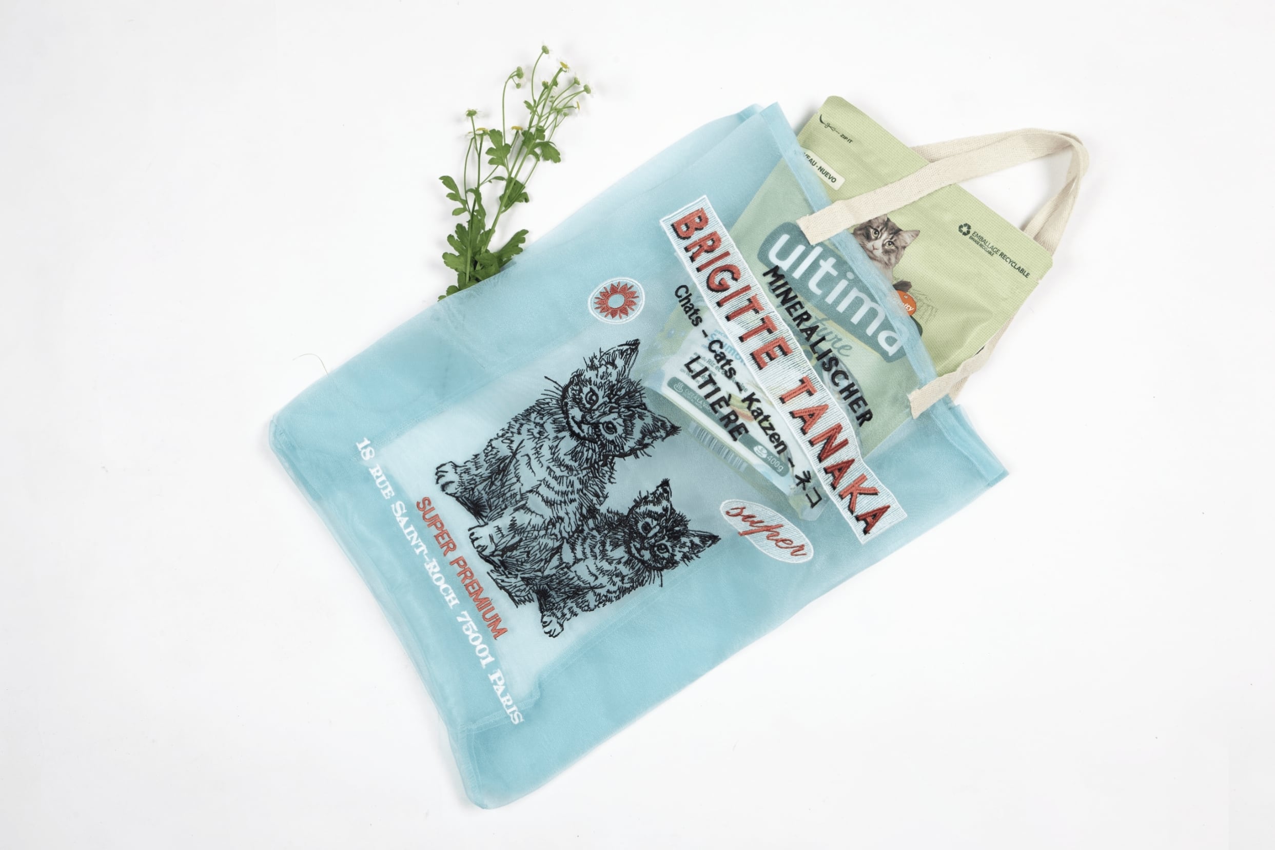 RESTOCK* *送料無料*【BRIGITTE TANAKA】SAC CHATS ORGANZA ET