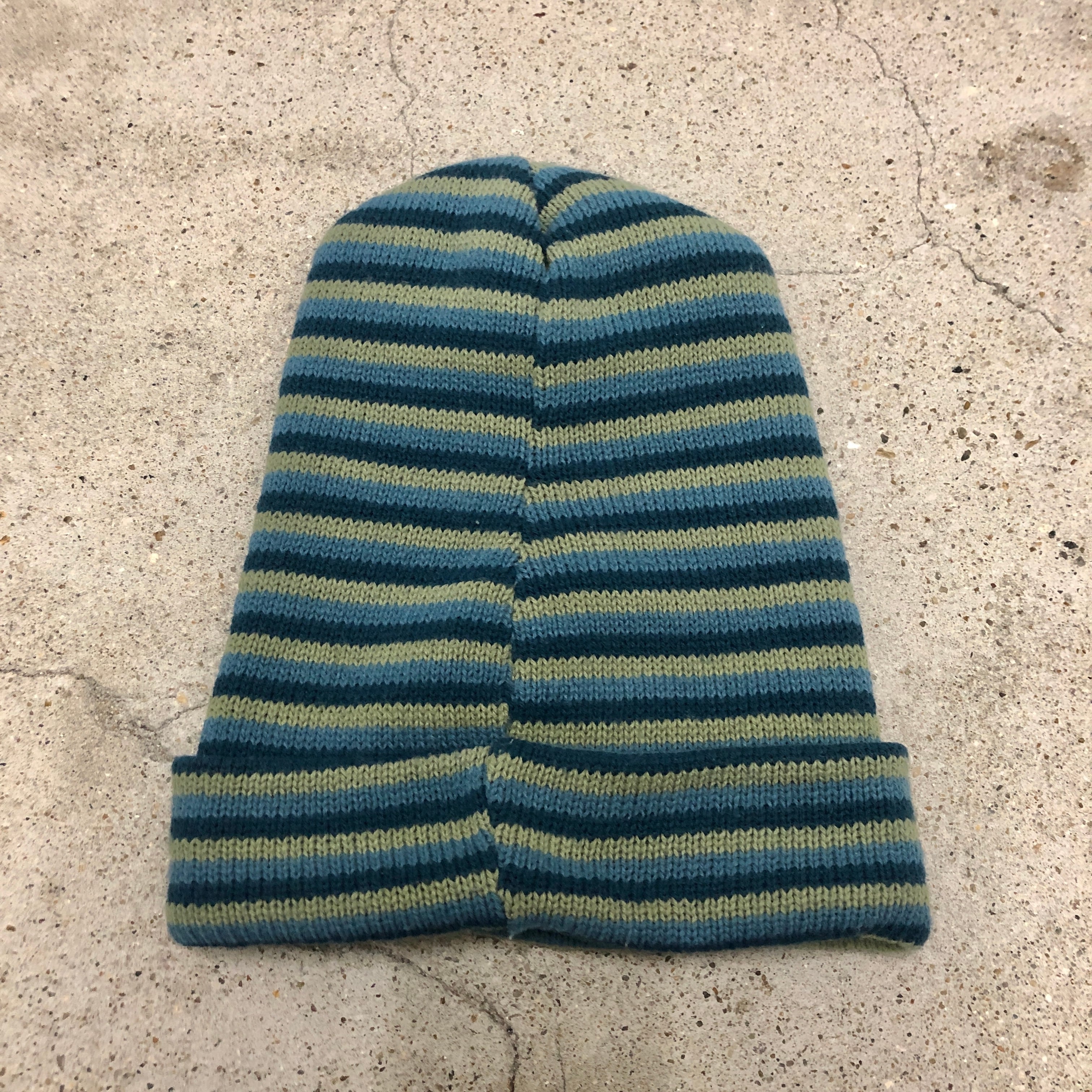 90s OLD STUSSY/Logo embroidery Long Beanie/Free/刺繍ロゴ/ロング