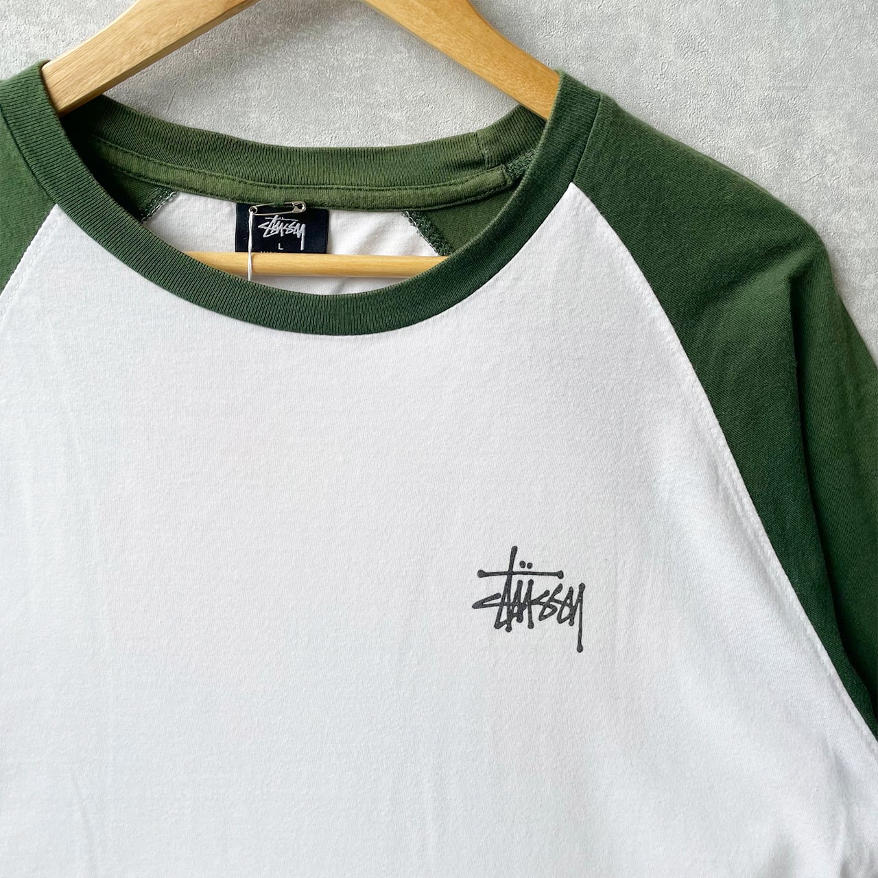 STUSSY】ステューシー ラグラン ロンT 七分丈 | オンライン古着屋STRIX
