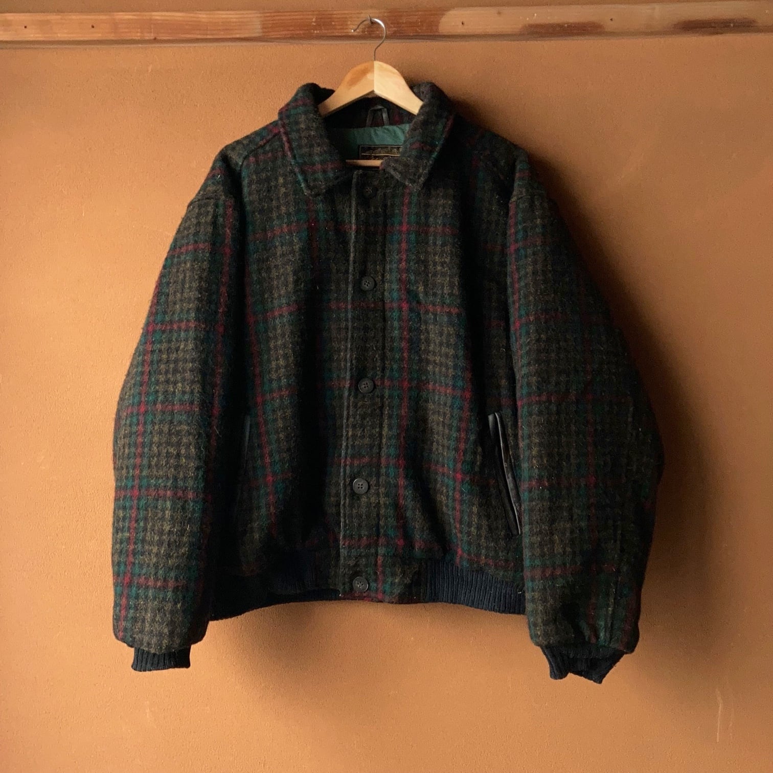 80's 黒タグ Eddie Bauer ウール×ダウンジャケット USA製 PREMIUM