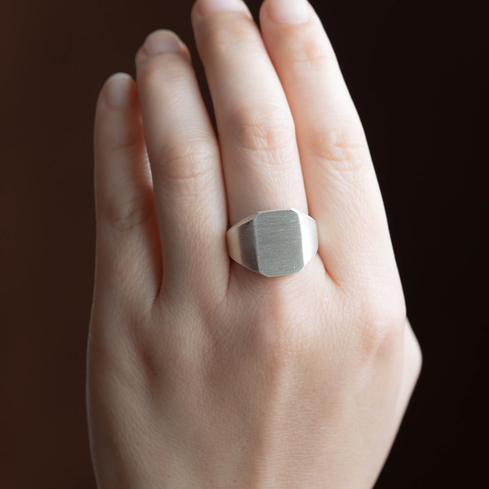 signet ring 8～15号 シグネットリング インダイリング スクエア 縦長