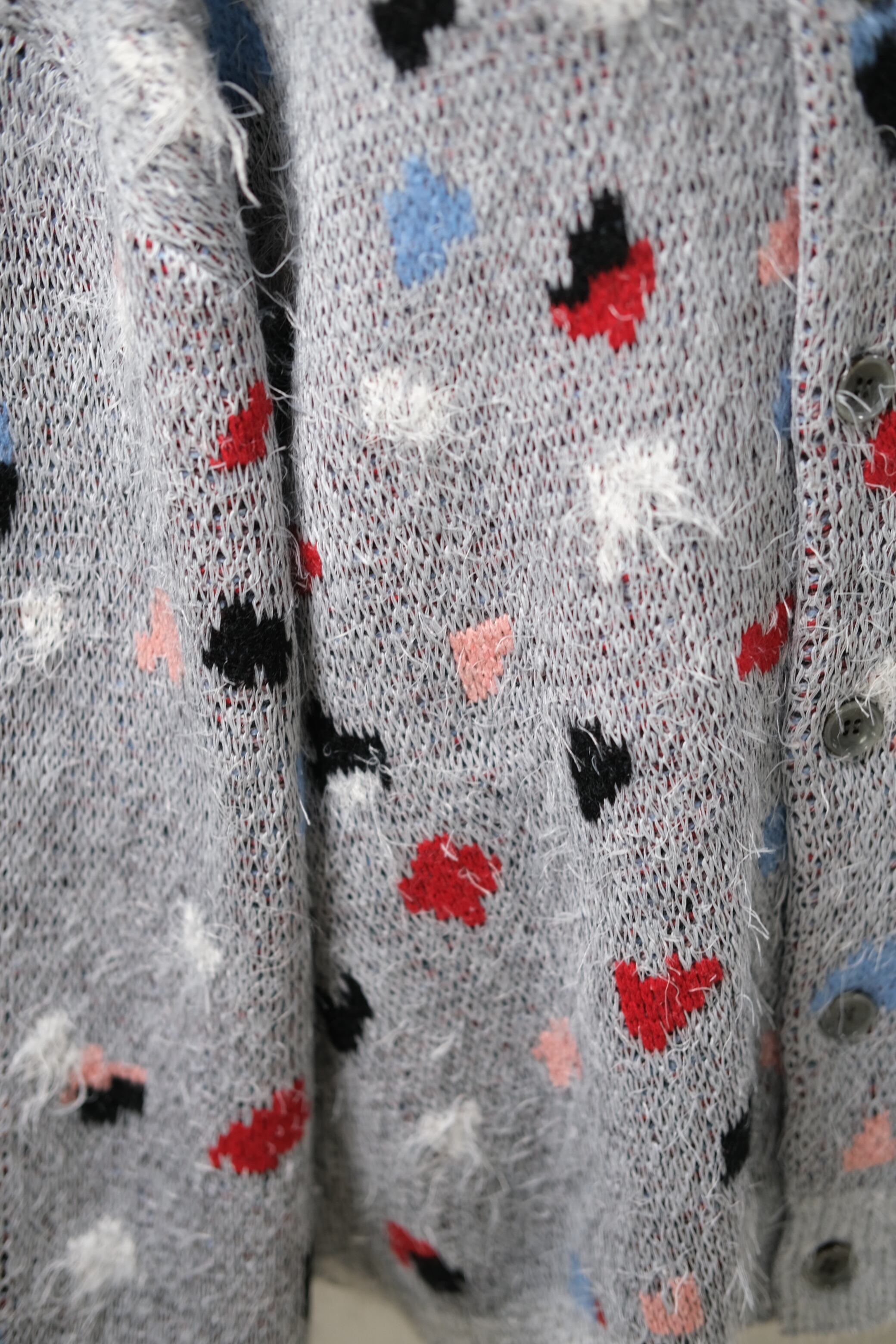 kota gushiken】Doodle Cardigan - gray | loop