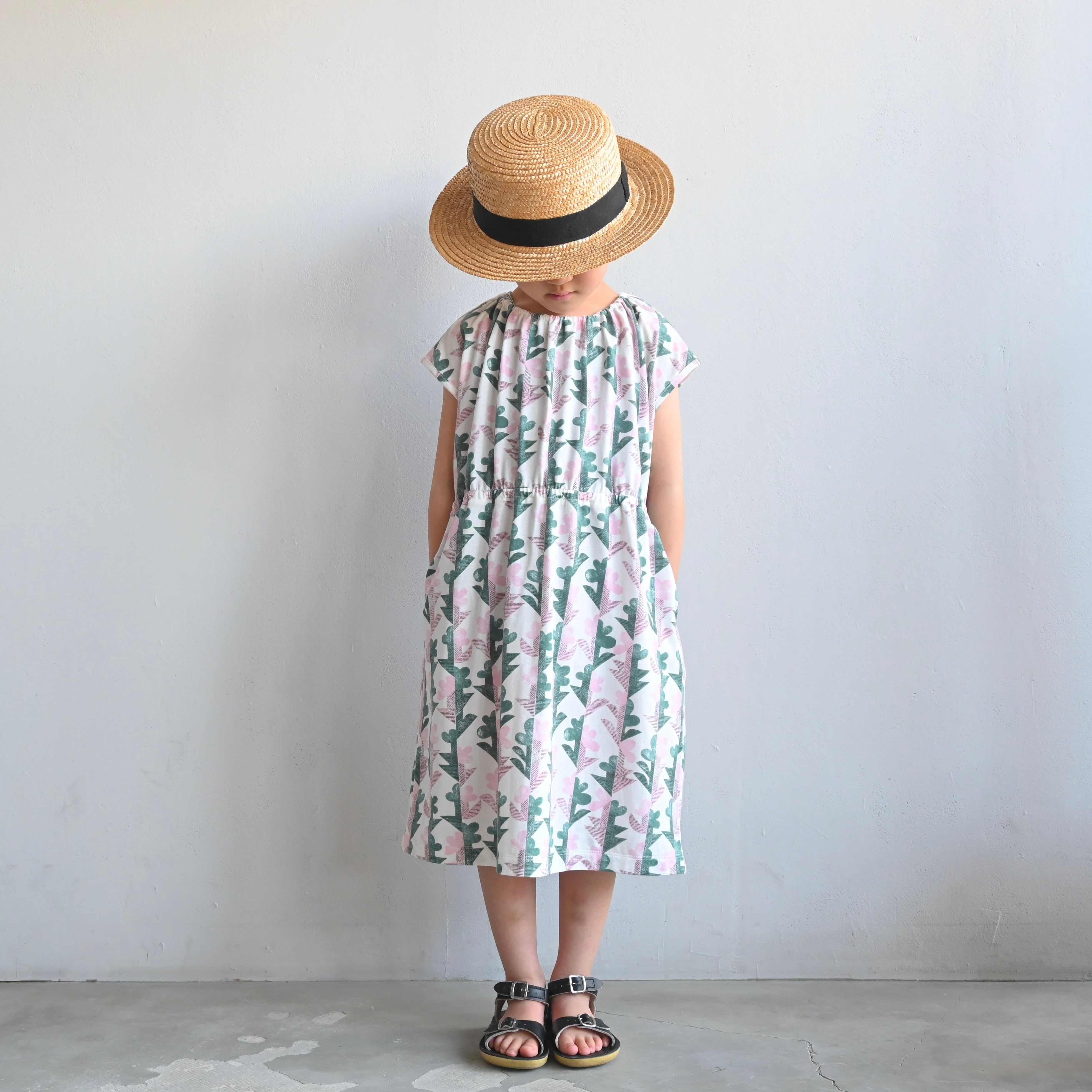 mina perhonen 2024SS》twin flower ワンピース / white / 110-130cm