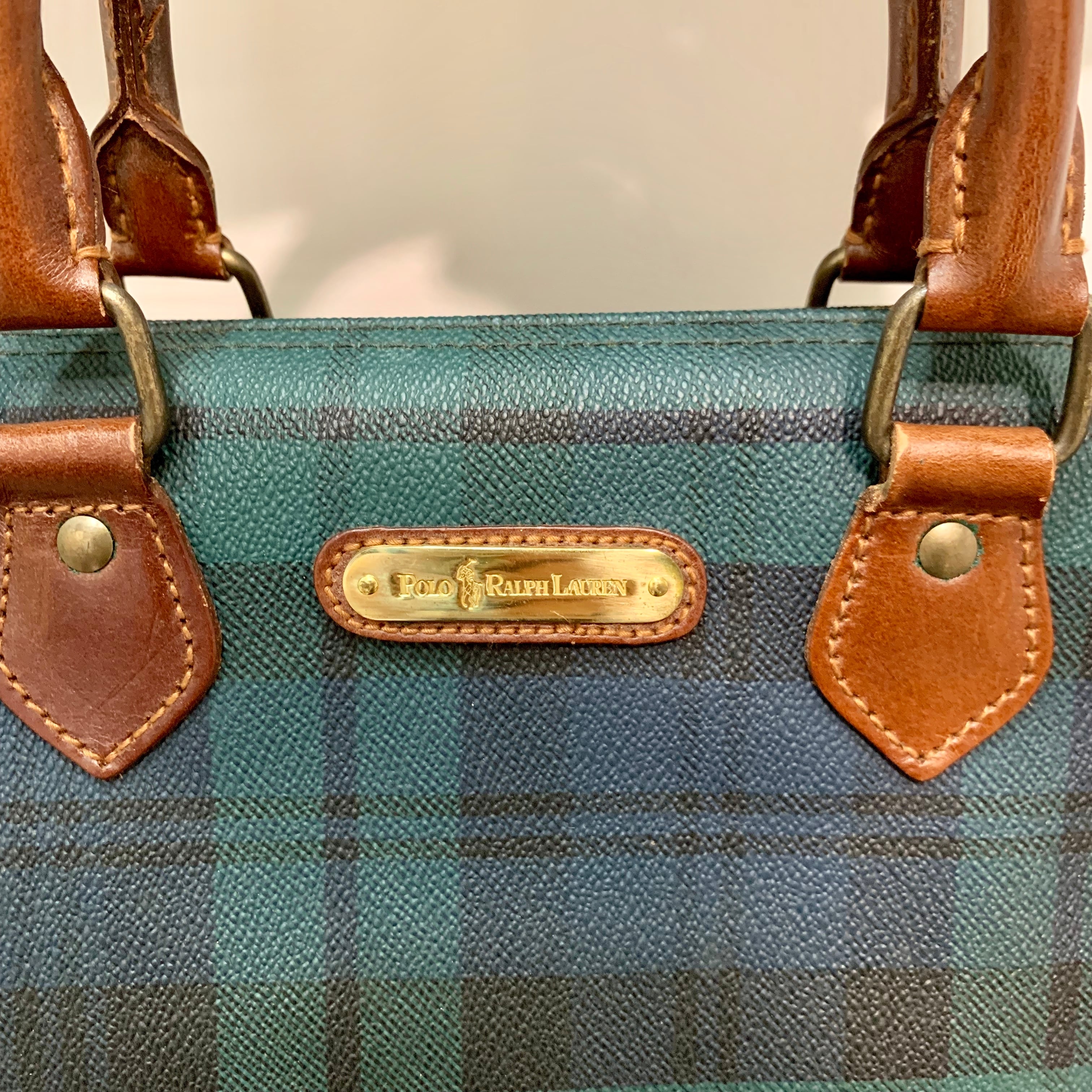 Ralph Lauren/bag/check/green/ラルフローレン/ボストンバッグ