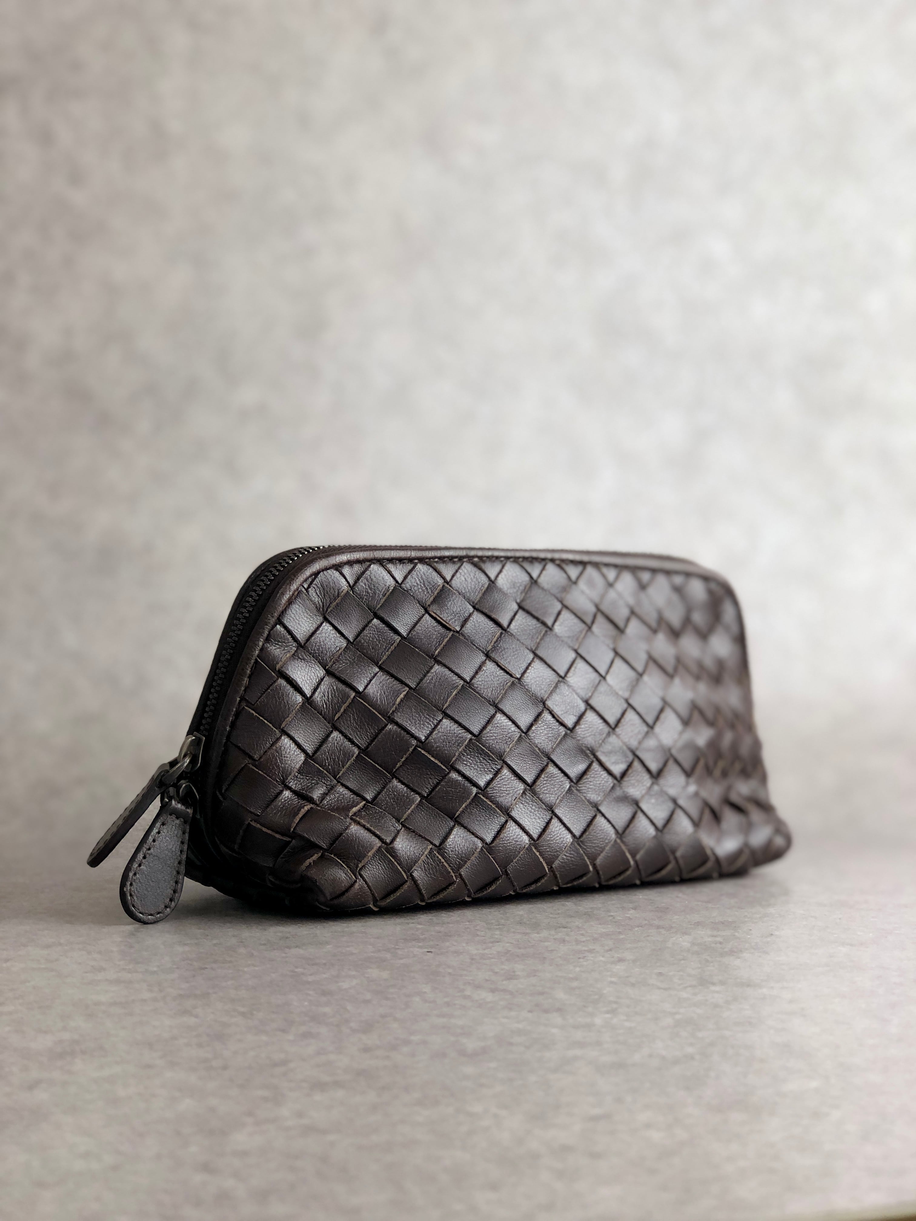 Bottega Veneta ボッテガ・ヴェネタ ポーチ ブラウン イントレチャート