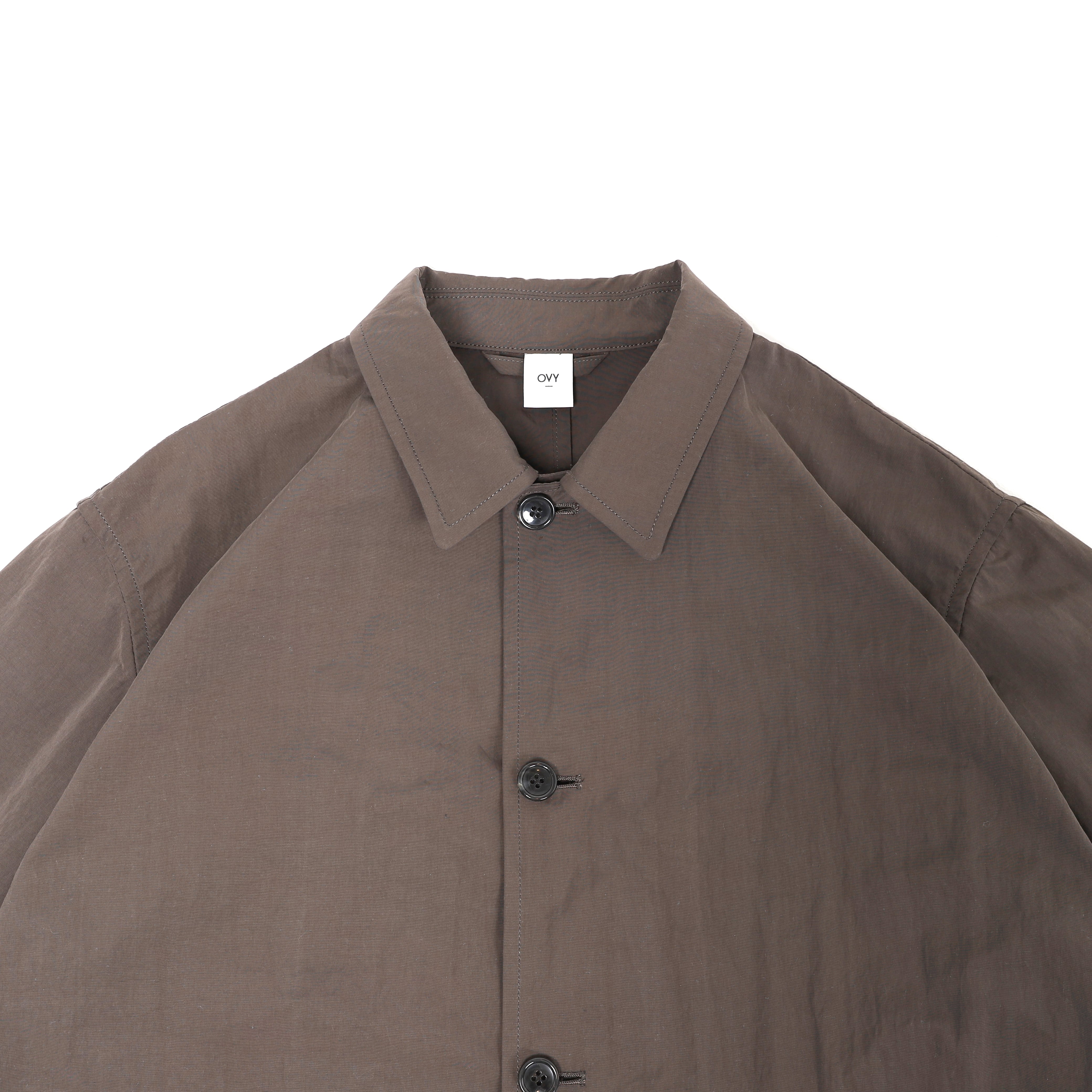 Basic Nylon Bal Collar Coat (gray) | OVY