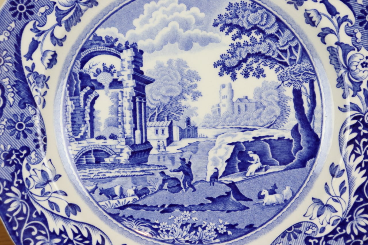 スポード ブルーイタリアン プレート19cm 中皿 イギリス SPODE