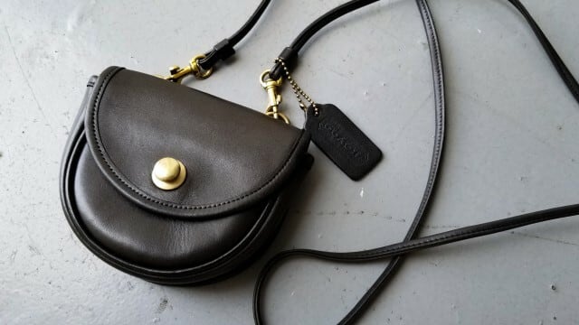 美品 オールドコーチ ☆ USA製 ミニ ショルダーバッグ ブラック
