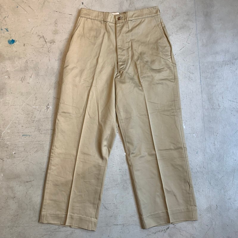 50's U.S.ARMY チノトラウザーズ デッドストック ノンウォッシュ MIL-T