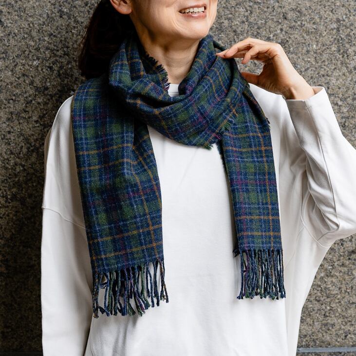 NEW ／ 極上ラムウール素材、軽くてあったか♪ 尾州産チェック