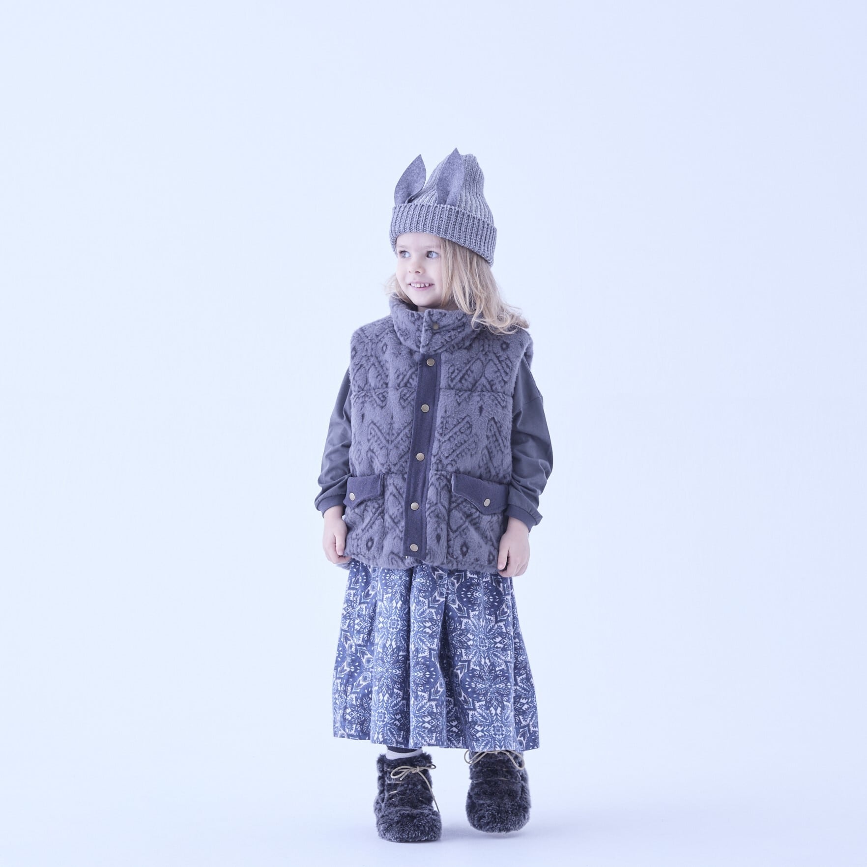 25AW】eLfinFolk(エルフィンフォルク)Beast Beanie Ⅱ byCA4LA gray(S