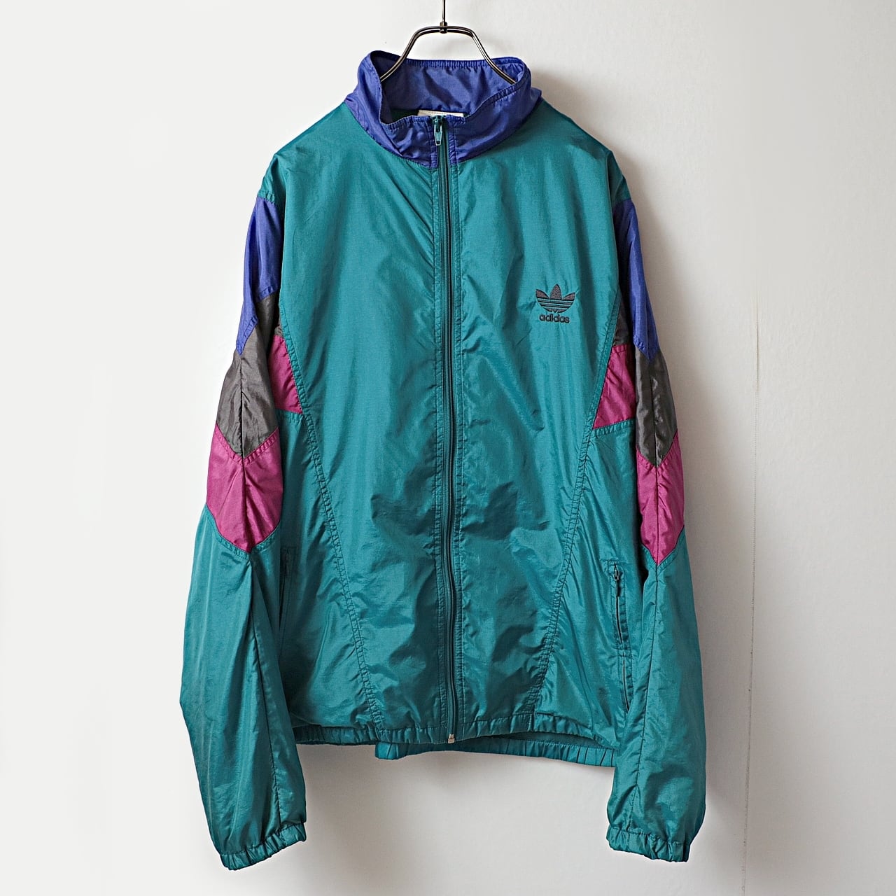 90s Adidas アディダス マルチカラー スポーツ ナイロン ジャケット