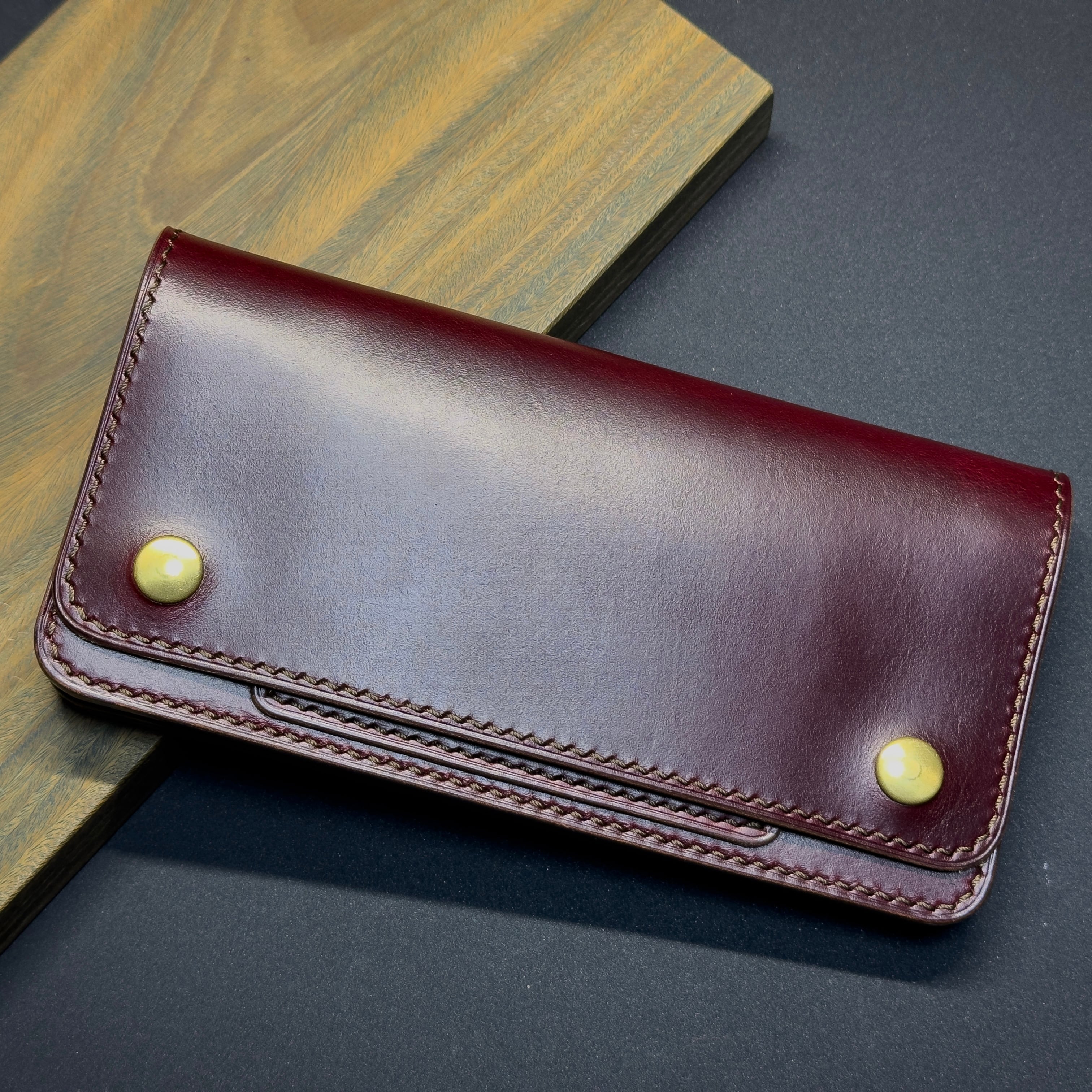 トラッカーウォレット TW-01 茶芯黒 | leather works bub
