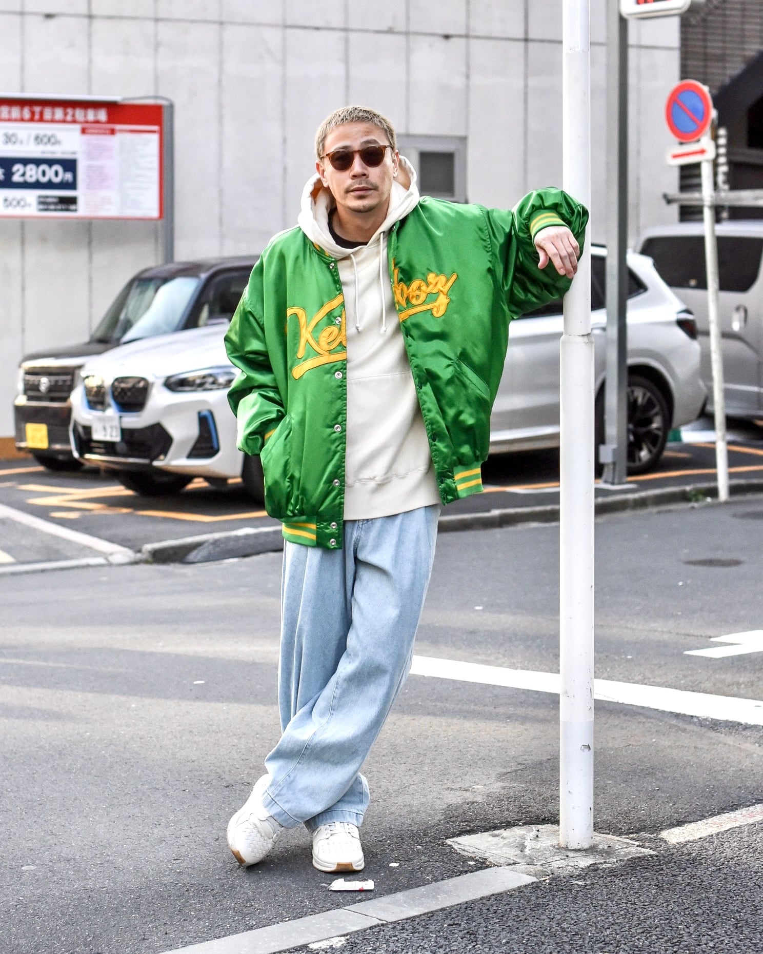 Keboz - SATIN VARSITY JACKET (size-L) ¥16000+tax | KODONA in the House
