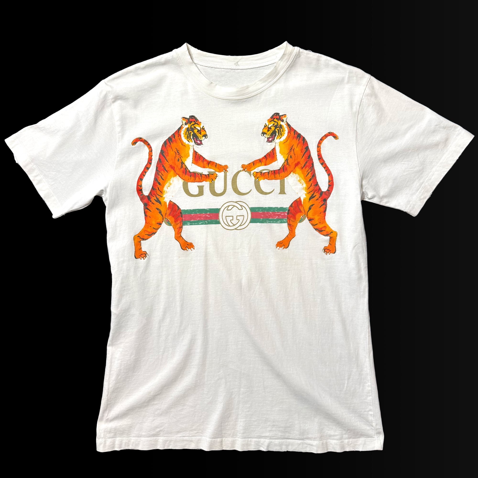 2010's イタリア製 GUCCI グッチ ヴィンテージ加工 虎 タイガー T