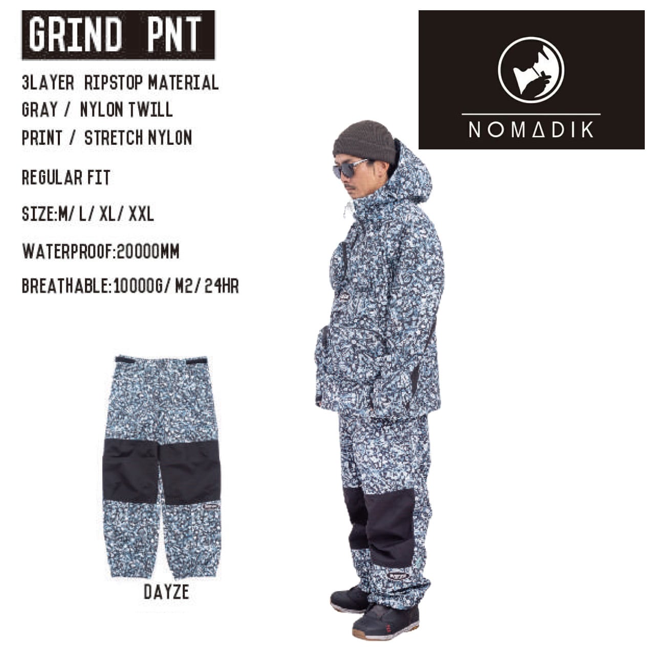 23-24 NOMADIK GRIND PNT スノーボード ウェア ノマディック