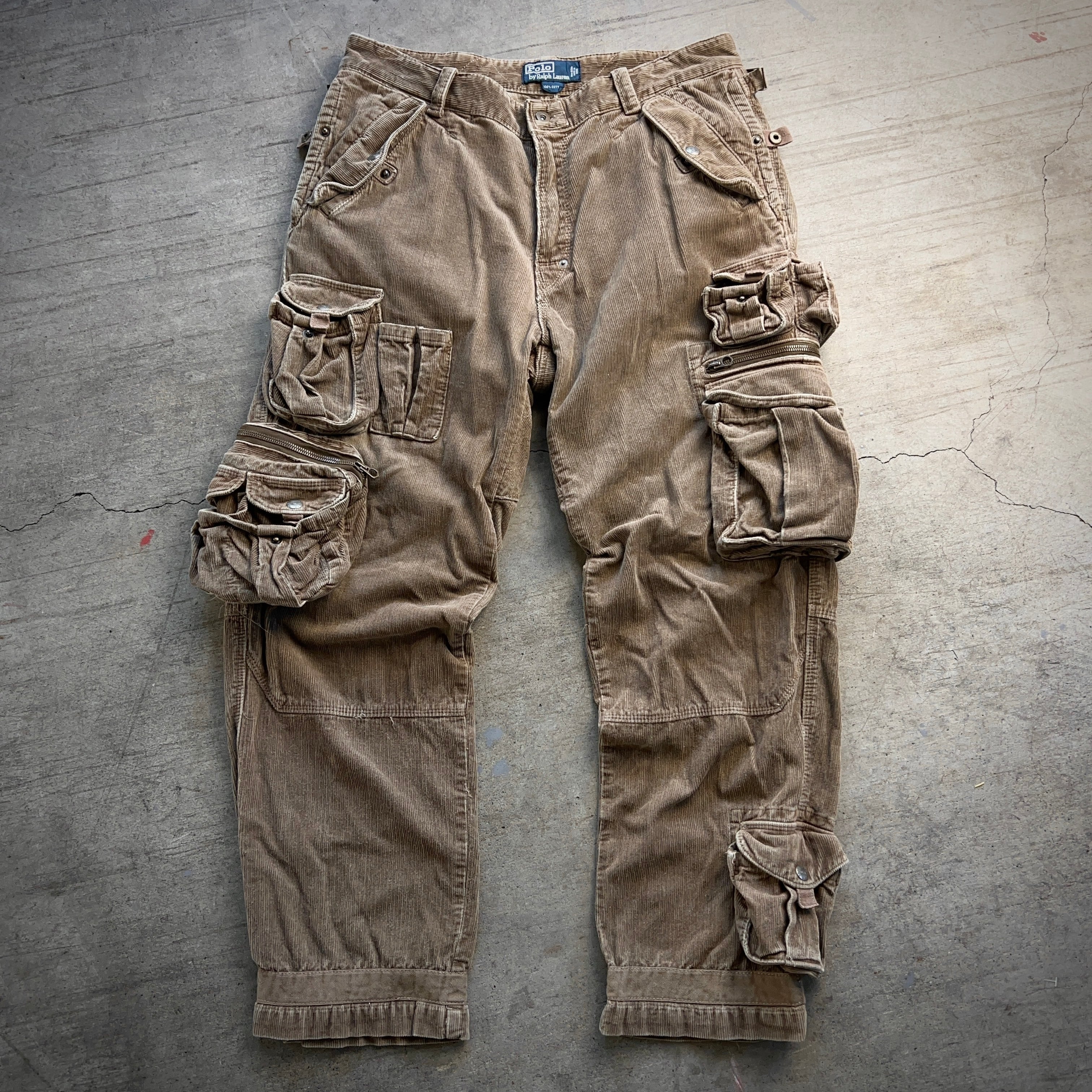 90's~00's Polo by Ralph Lauren Corduroy Parachutes Pants W34 L30