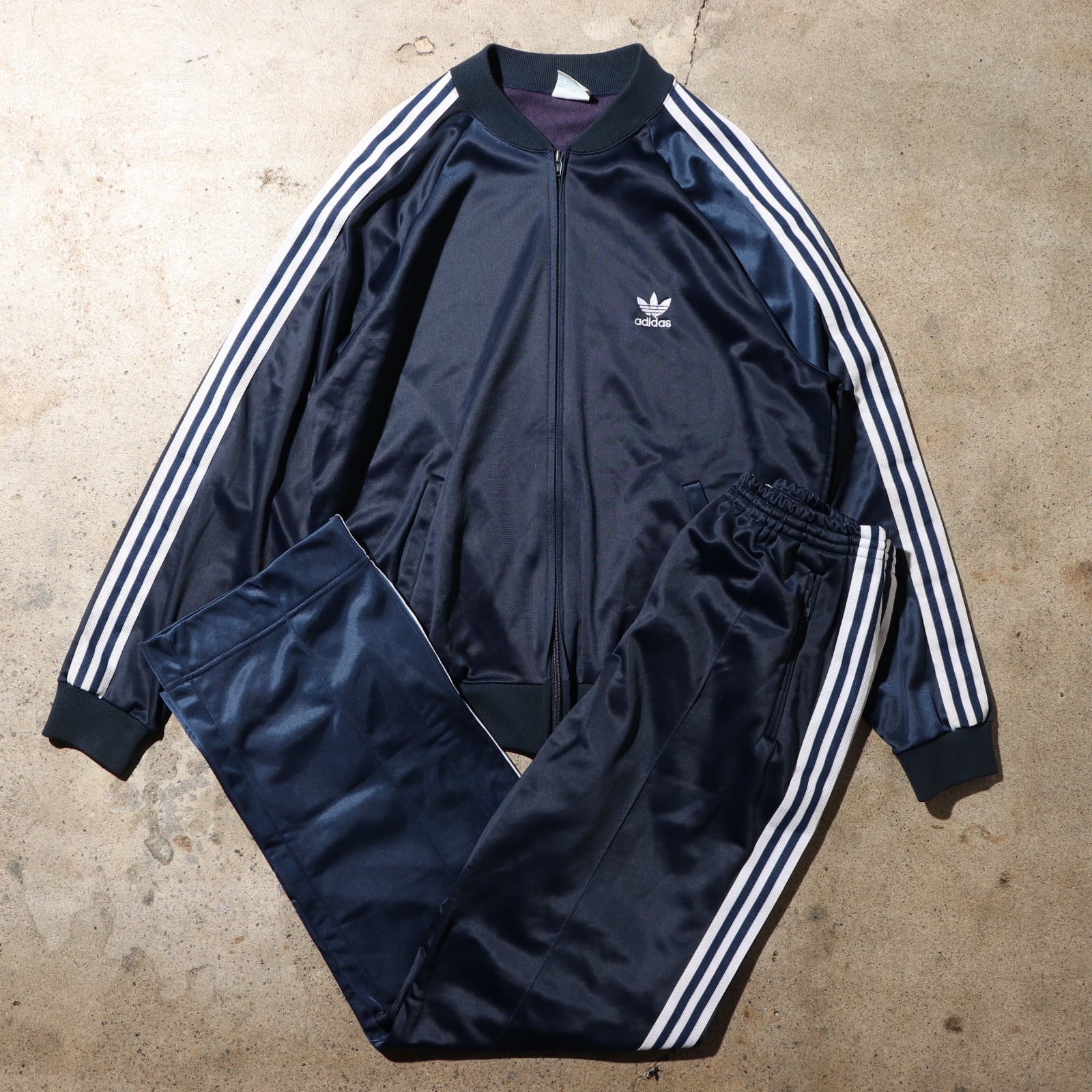 極美品 XL 80s ATP adidas ネイビートラックスーツ アディダス