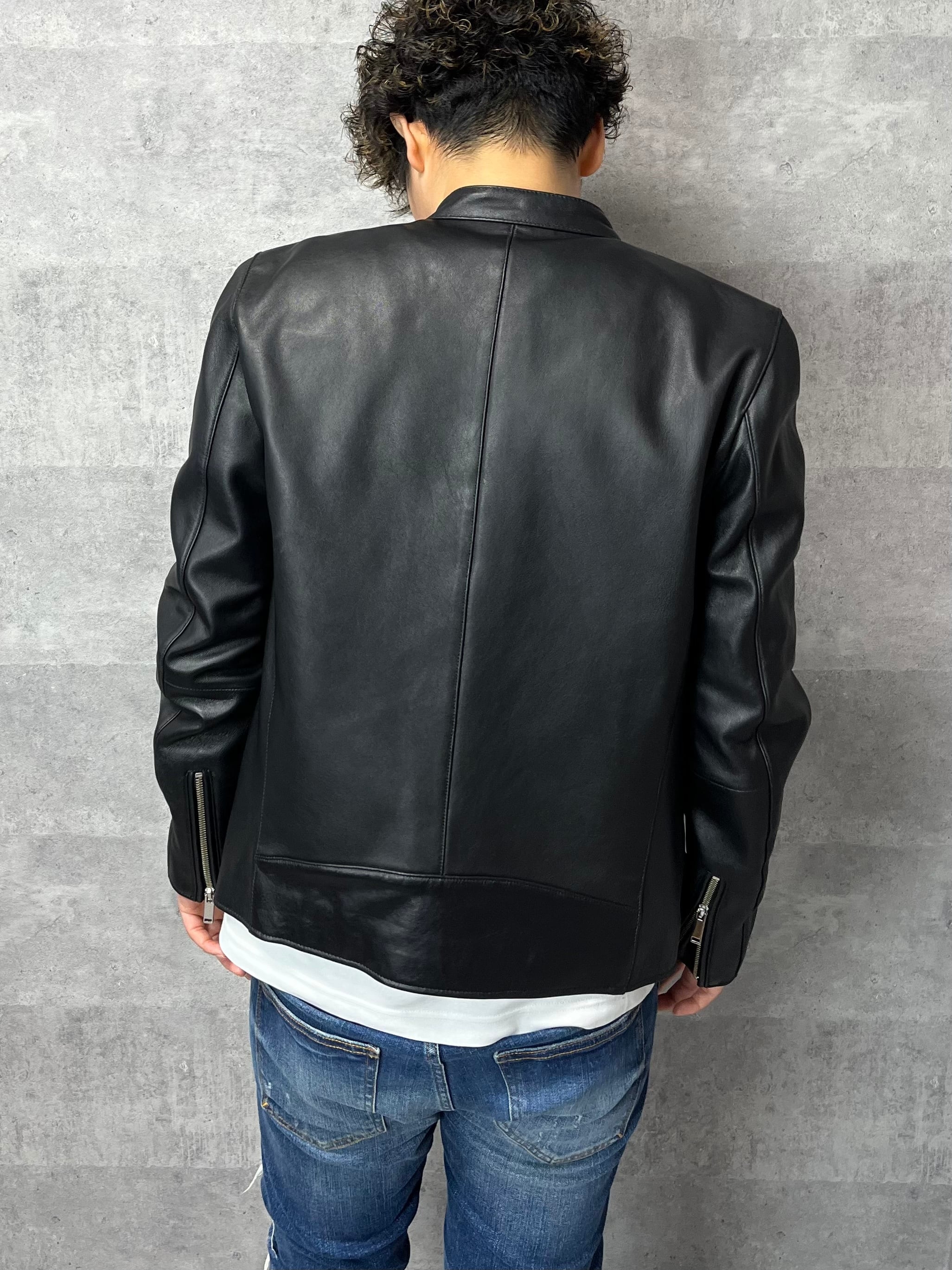 ステュディオス STUDIOUS ラムレザー シングルライダース ジャケット