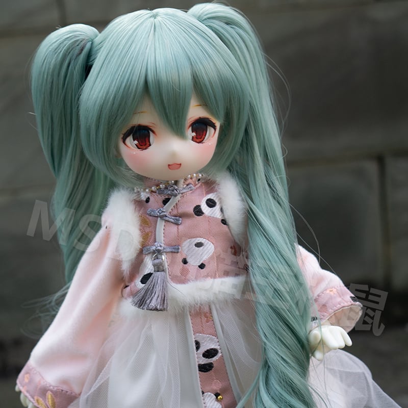 BJD人形用ウィッグ wig ⭐️ ロング 初音風ウィッグ グリーン MS-doll