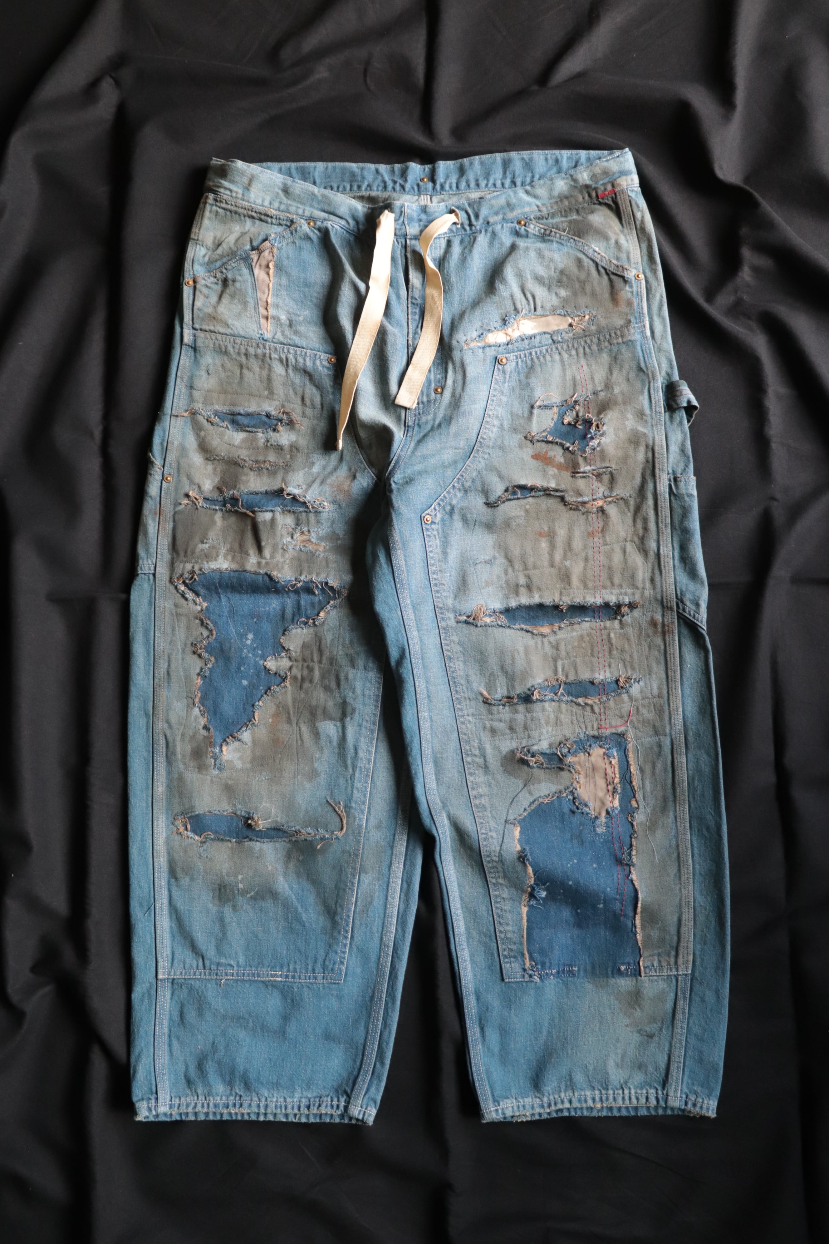 ANACHRONORM/アナクロノーム HARD DAMAGED DENIM PAINTER EASY PANTS