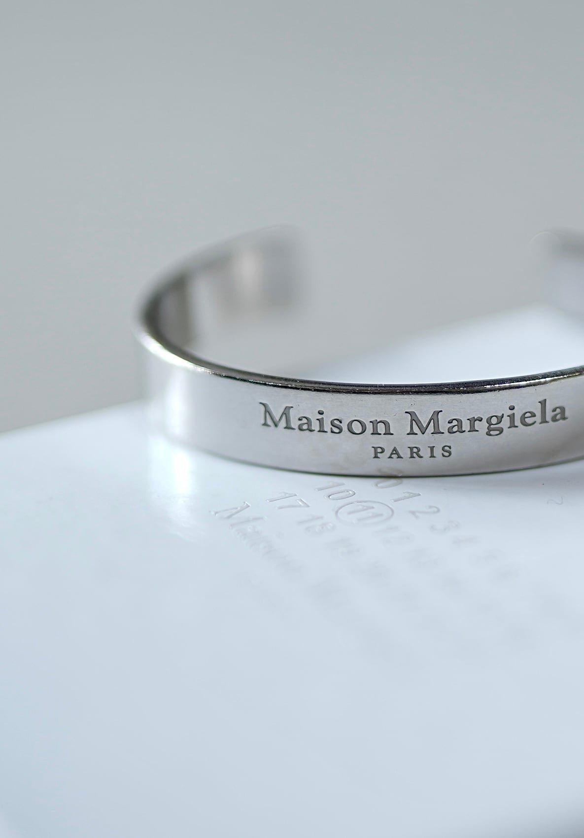 Maison Margiela / logo wide bracelet (silver) | JUQUI Online