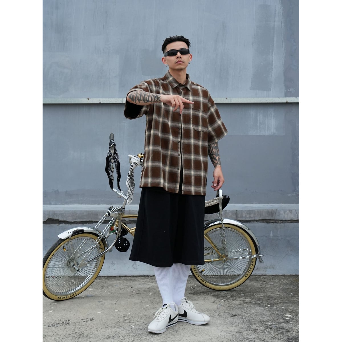 ストリート Chicano チェック柄 シャツ T850 | wshot