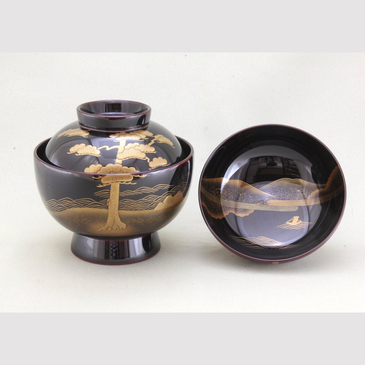 13 輪島塗 夫婦雑煮椀／松島蒔絵／ペア | 輪島塗 加藤漆器店 公式