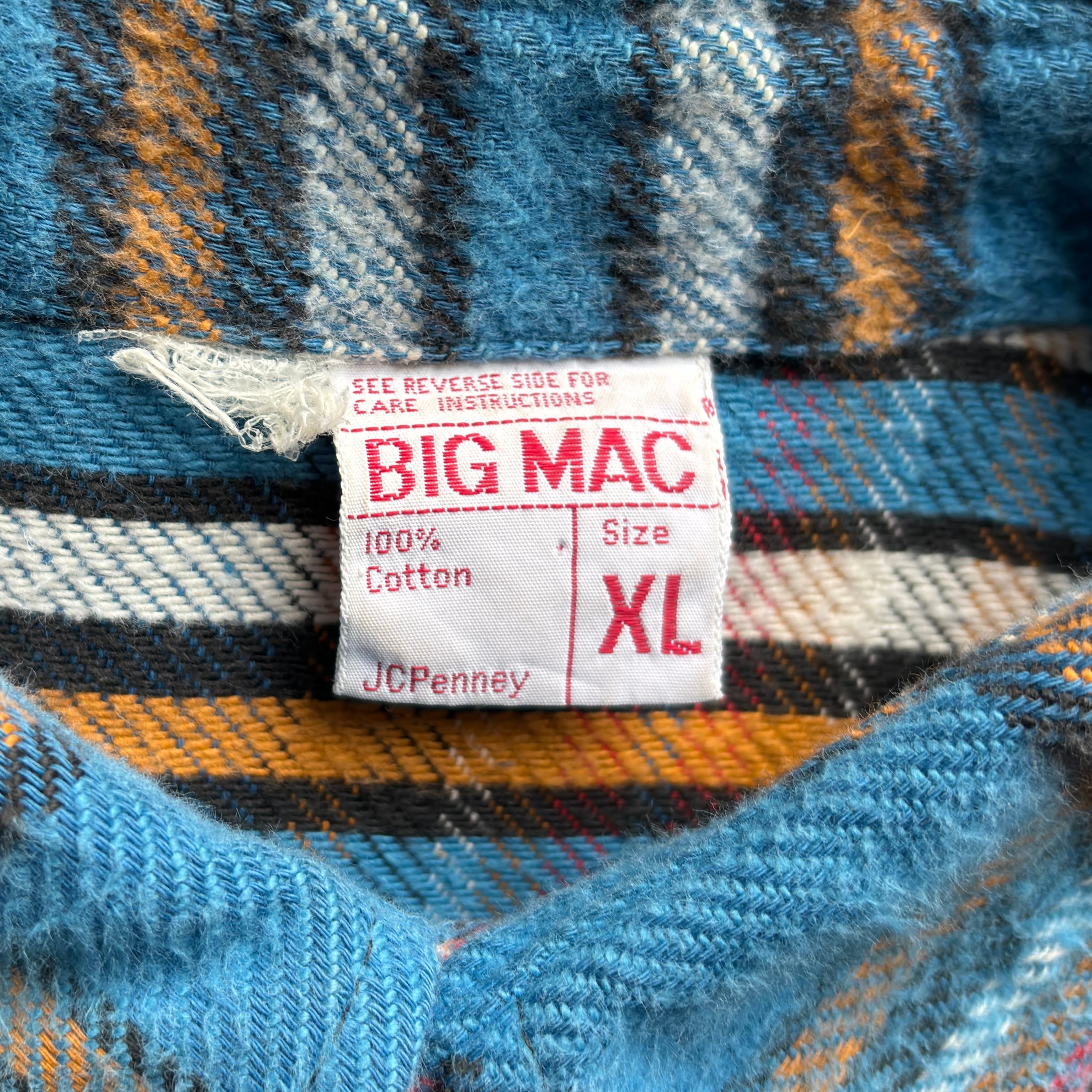 70s BIG MAC ビッグマック ヘビー フランネルシャツ 好配色 XL | hanome。
