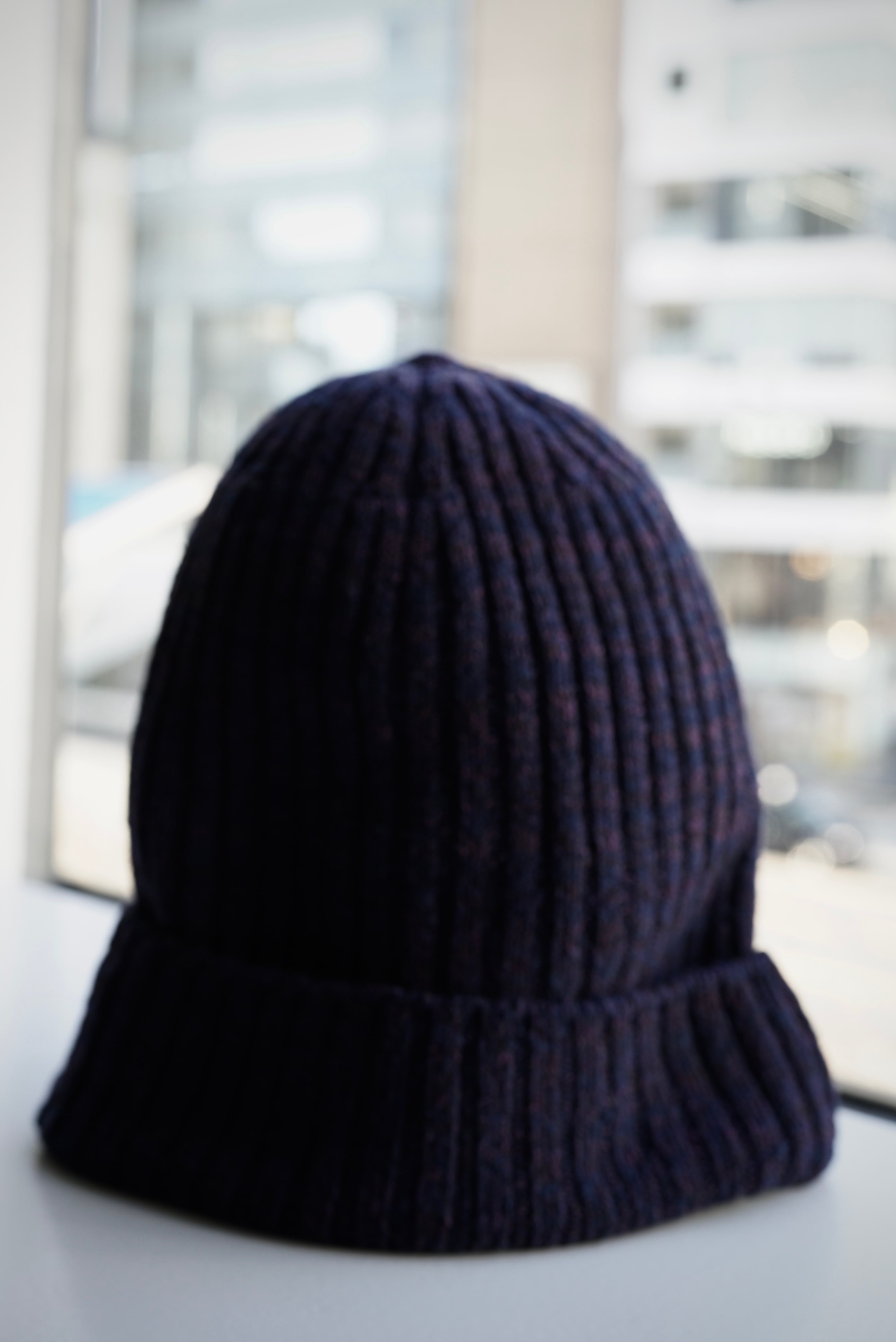 Hand Spun Cotton / Knit Cap (NAVY) | C O L I N A