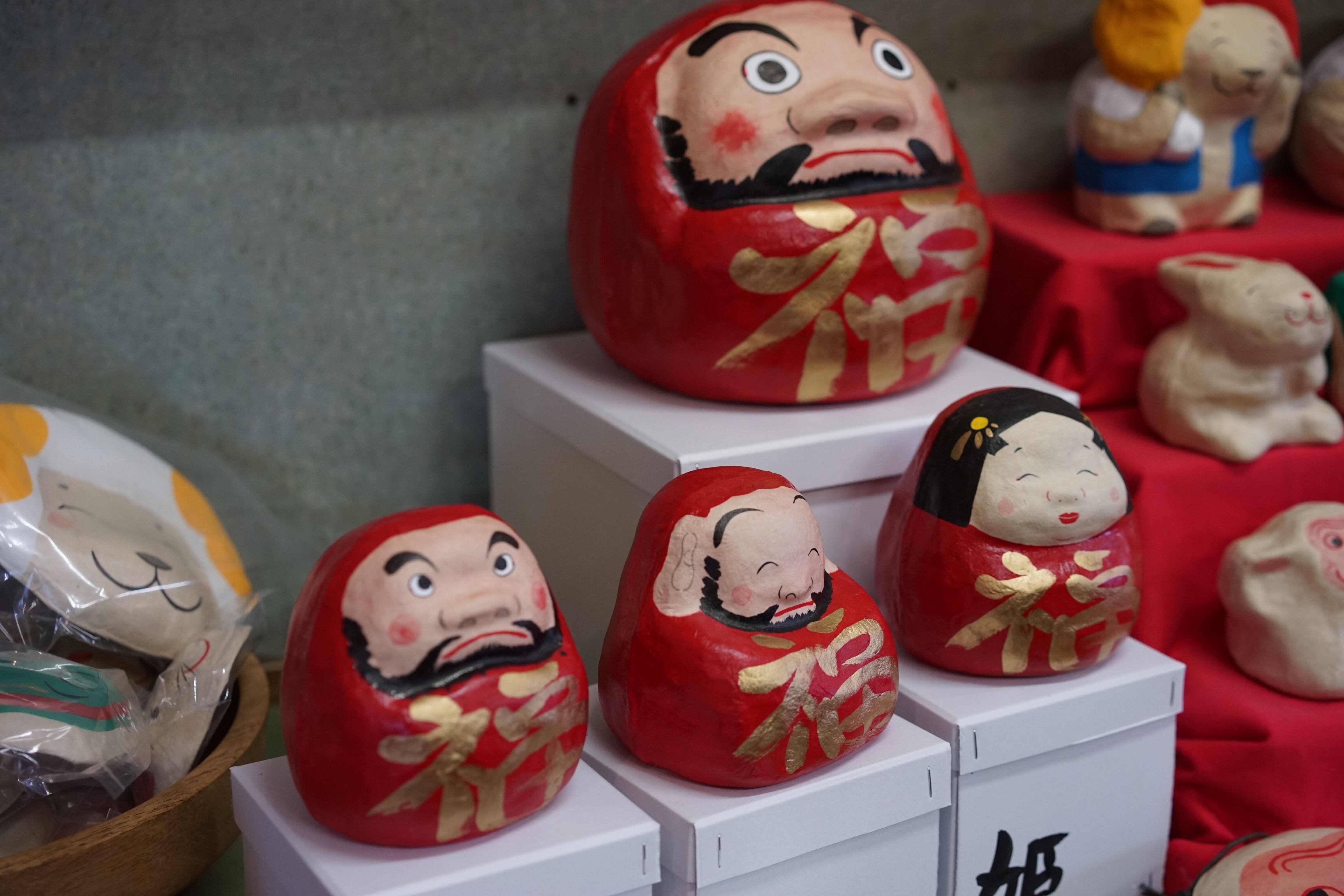 蔵六面 張り子【茶犬】干支 犬 山形土産研究所 上山工芸品 蔵六張り子