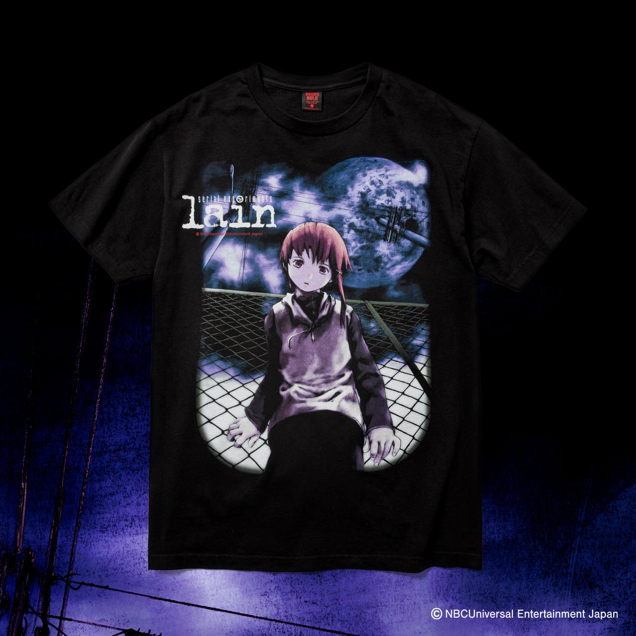 serial experiments lain × GEEKS RULE 12 SILKSCREEN PRINTING T