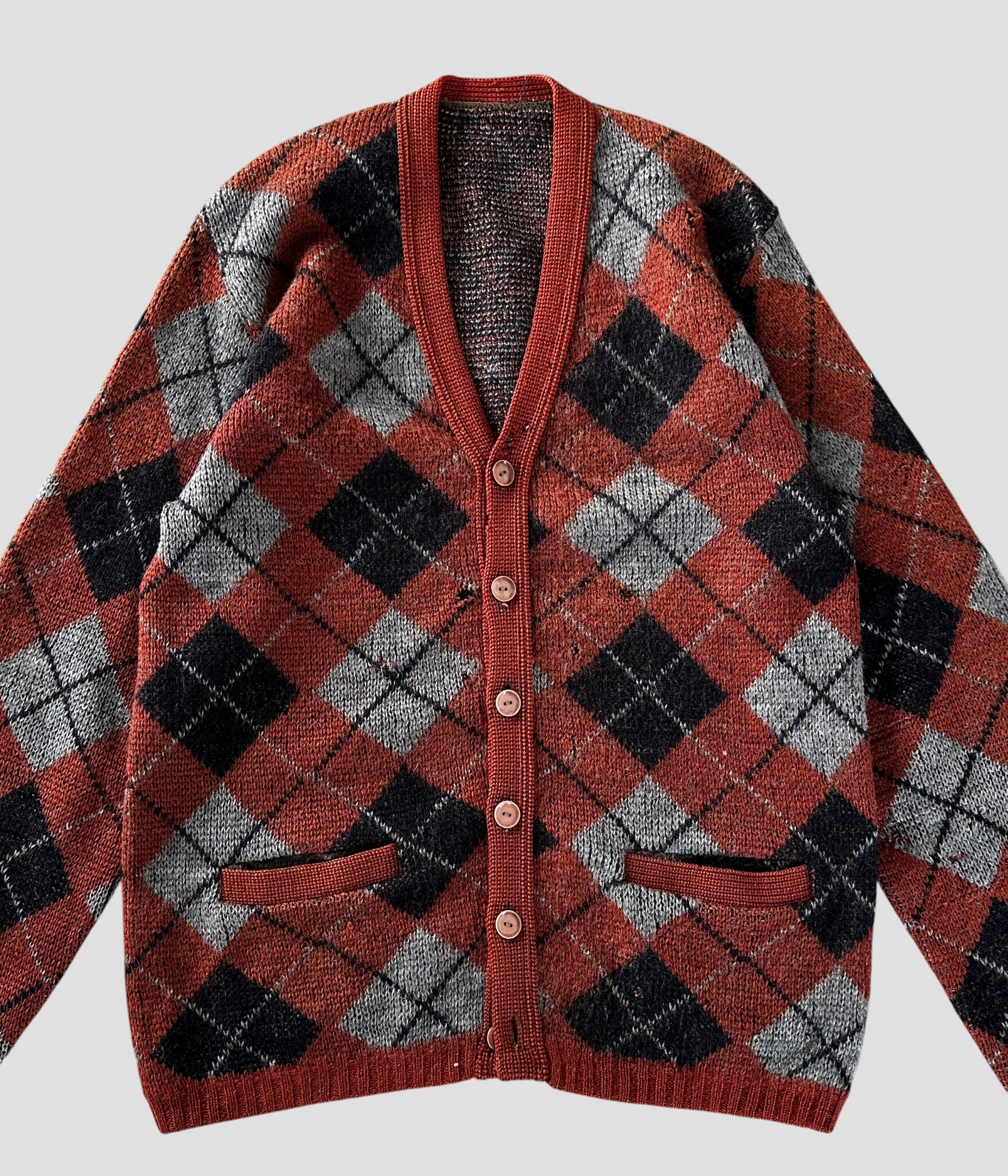 Vintage 60s Argyle Mohair Cardigan | BEGGARS BANQUET公式通販サイト