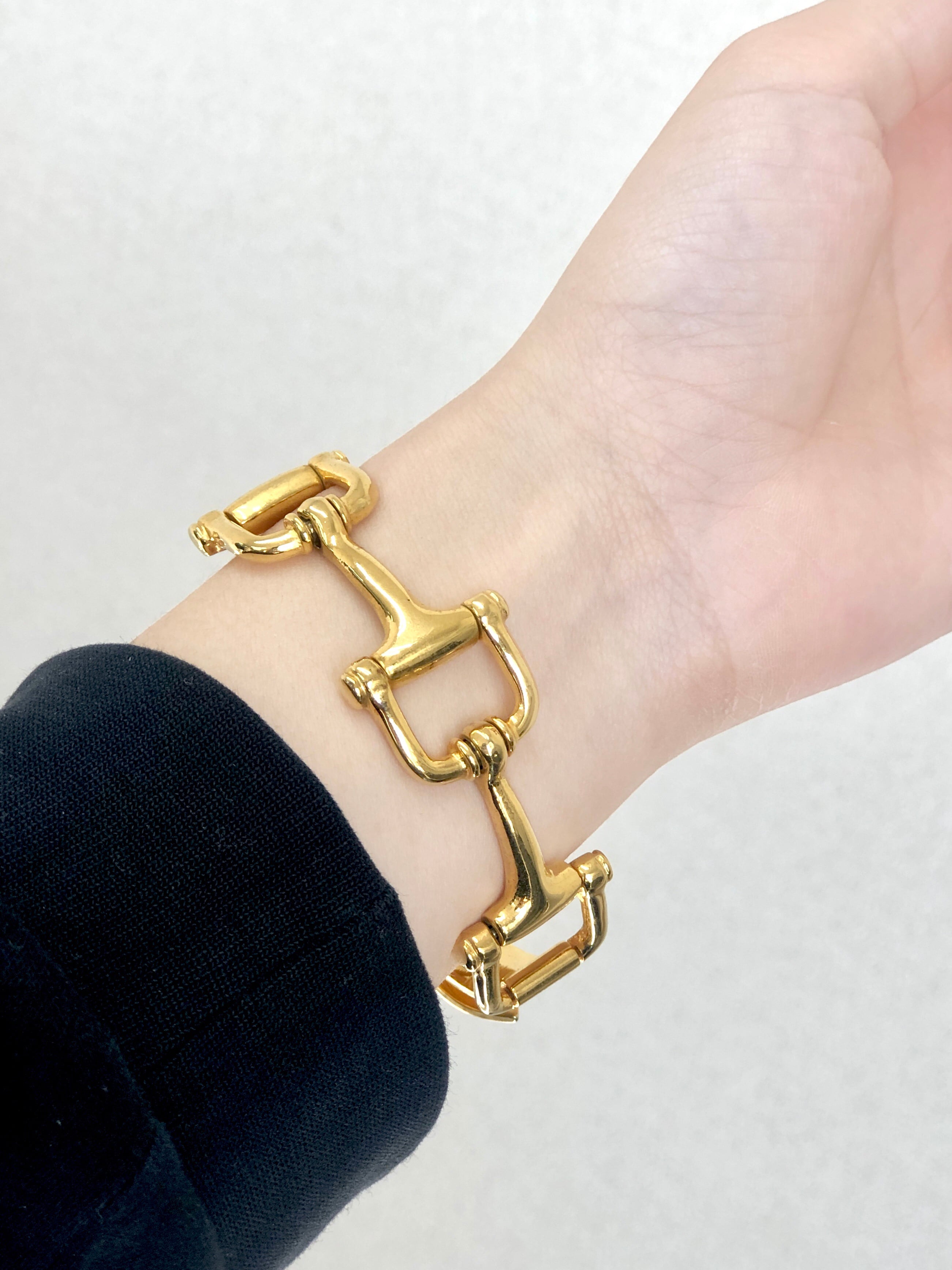 美品 ✨オールド CELINE サルキー 馬車 ブレスレット ゴールド CELINE