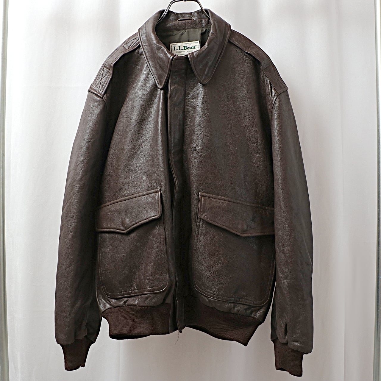 90s L.L.Bean エルエルビーン A-2 レザー ジャケット 古着 used
