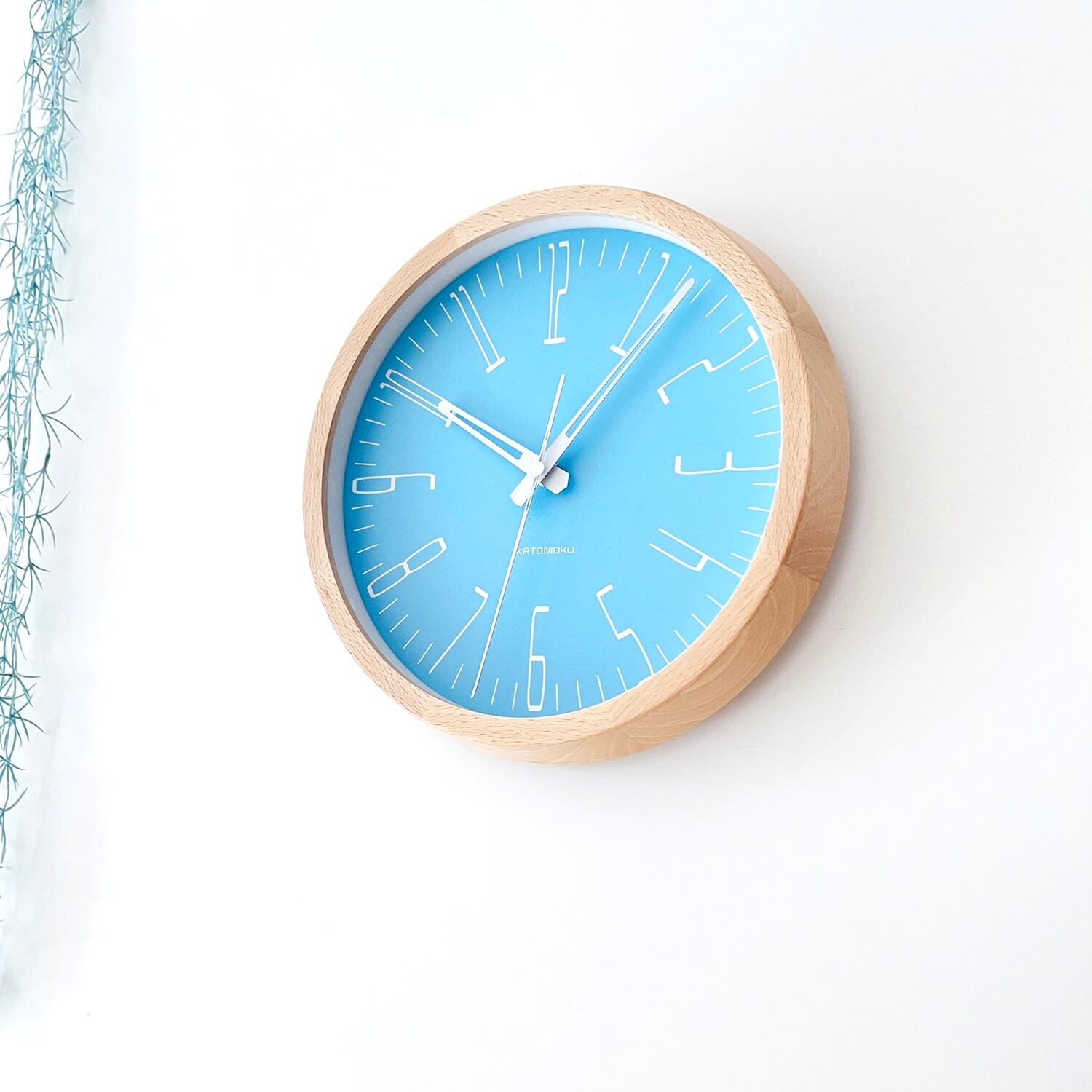 KATOMOKU muku clock 21 ライトブルー km-141LB 掛け時計 | 加藤木工
