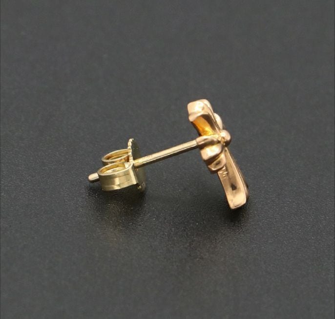 CHROME HEARTS クロムハーツ 22K STUD CH CROSS 2 FAT スタッドピアス