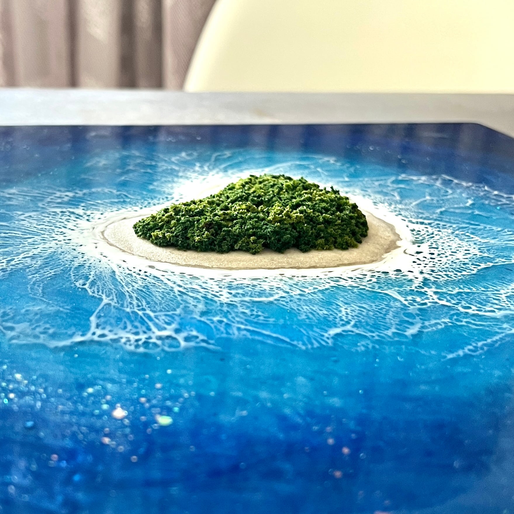 送料無料】レジンアート海 ”人魚姫の世界 2023 009” 原画 333mm× 333mm