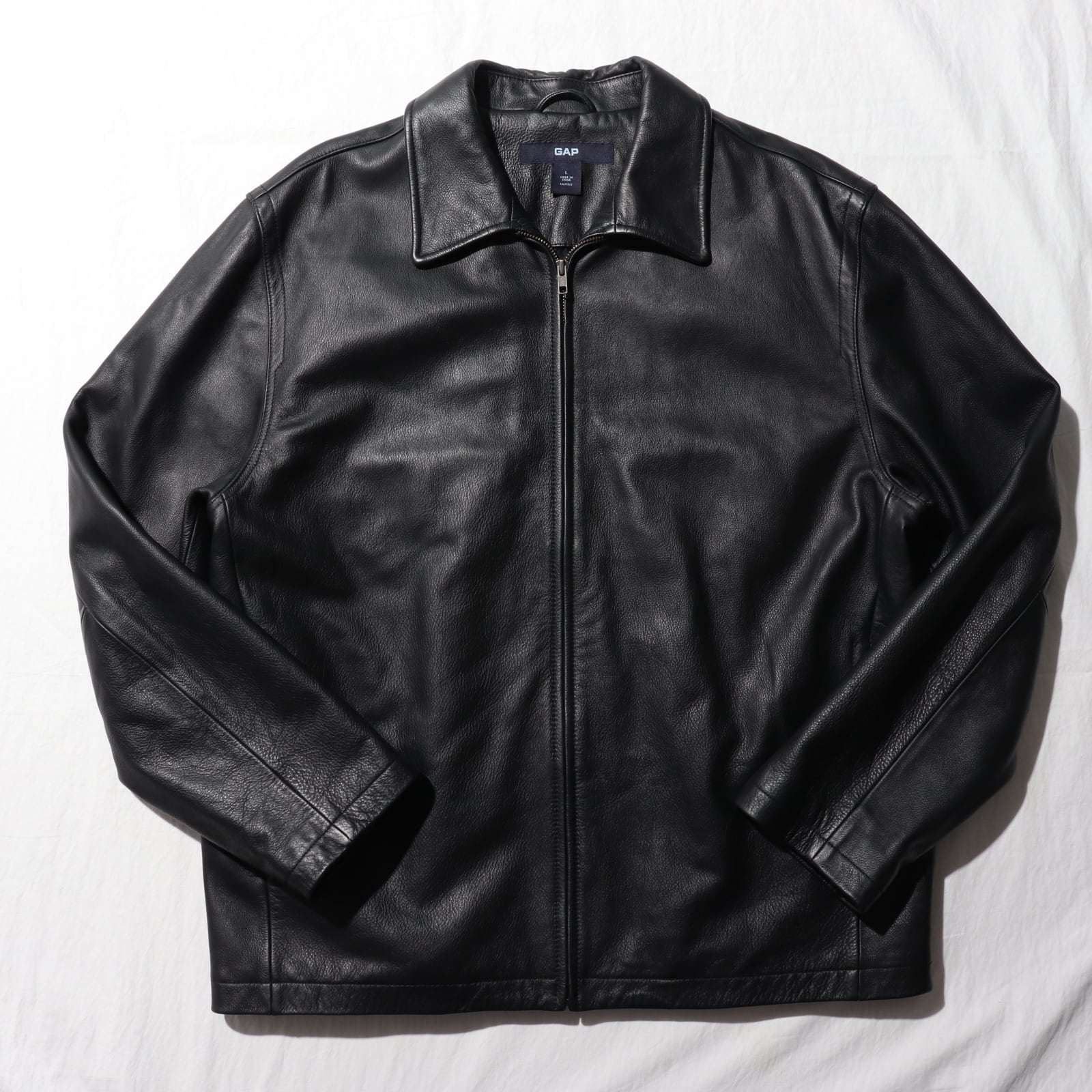 Mint 優良皮革 L Y2K OLD GAP レザージャケット オールドギャップ 黒