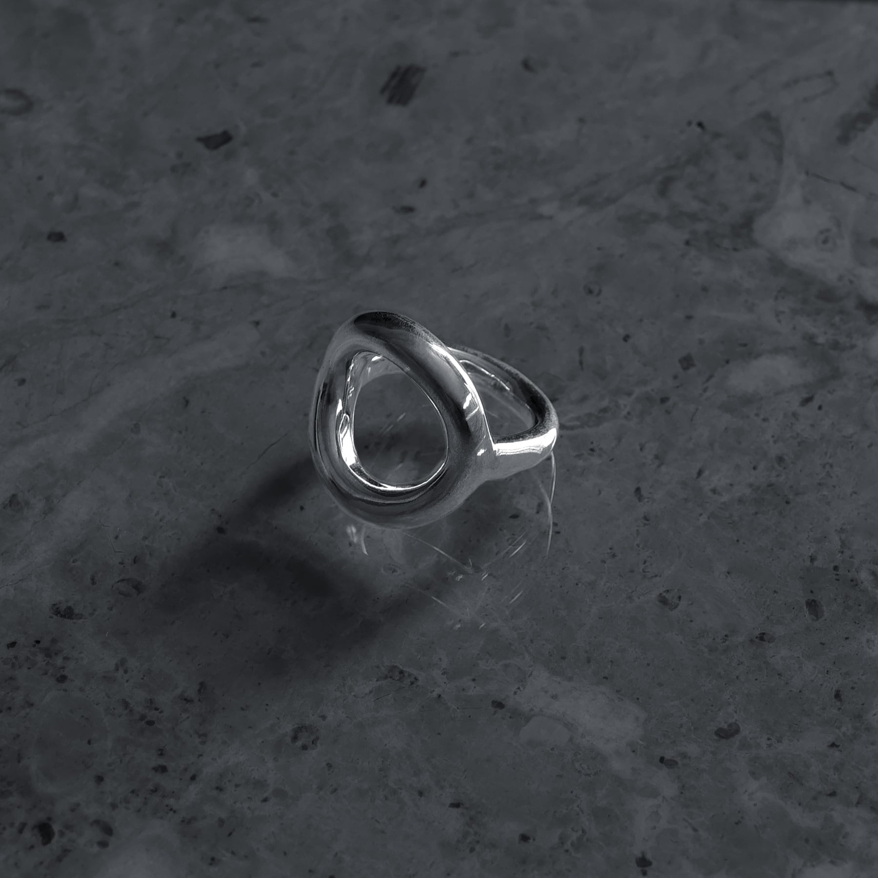 ego] extra thick silver line ring [cyb6] / Y2404BWR5268 | YArKA