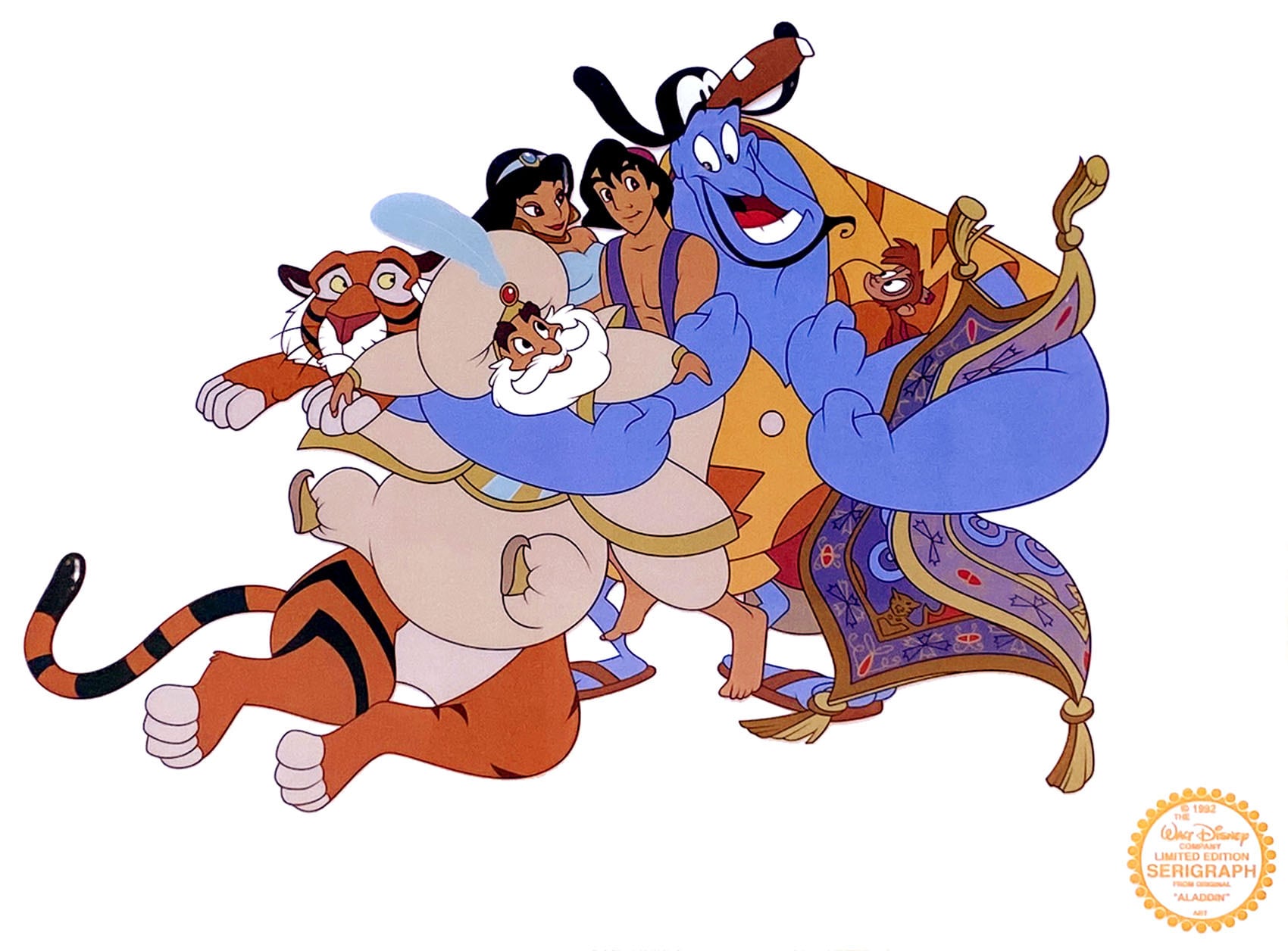 ディズニー限定セル画】アラジン＆ジャスミン Magic Carpet Ride