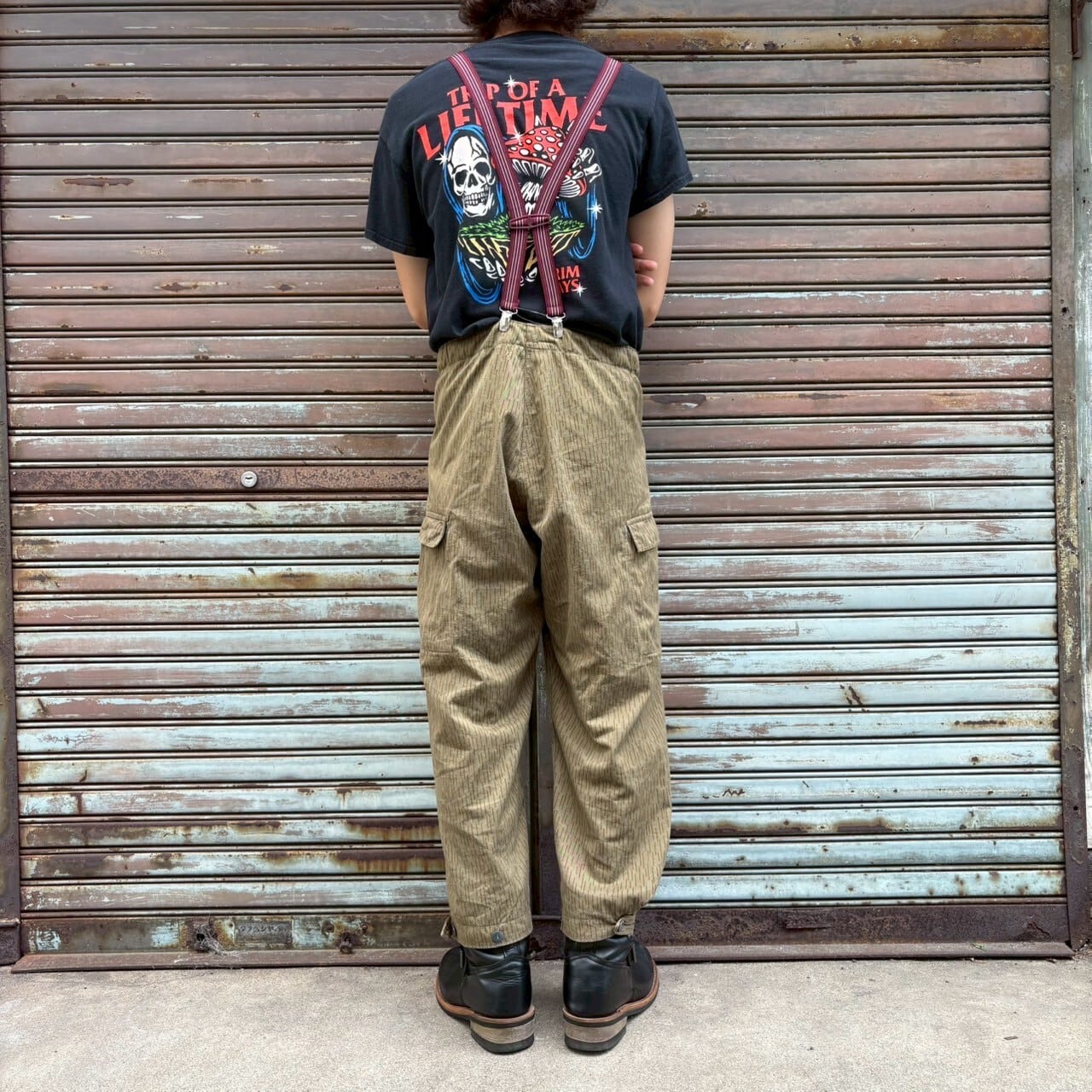 70s 東ドイツ軍 実物 NVA レインドロップカモ カーゴパンツ W84cm sk44