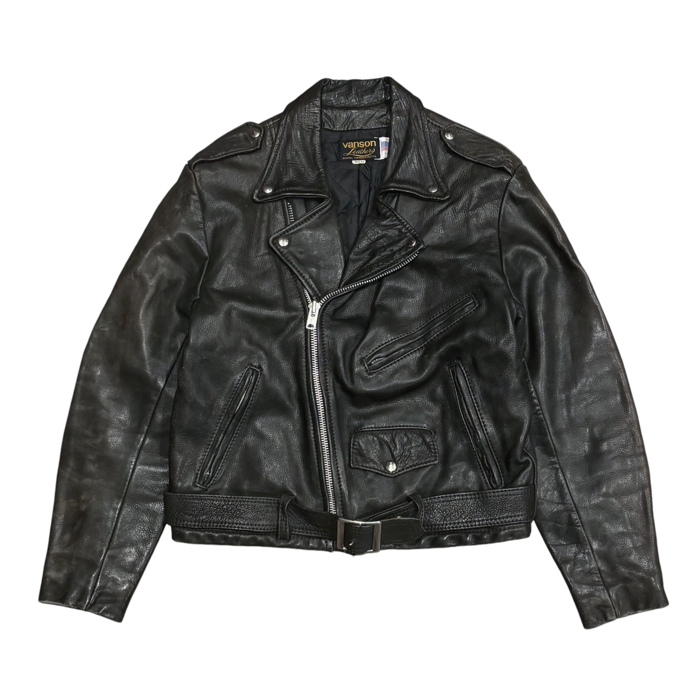 70-80's USA製 Vanson Lether Double Riders Jacket 42 / バンソン