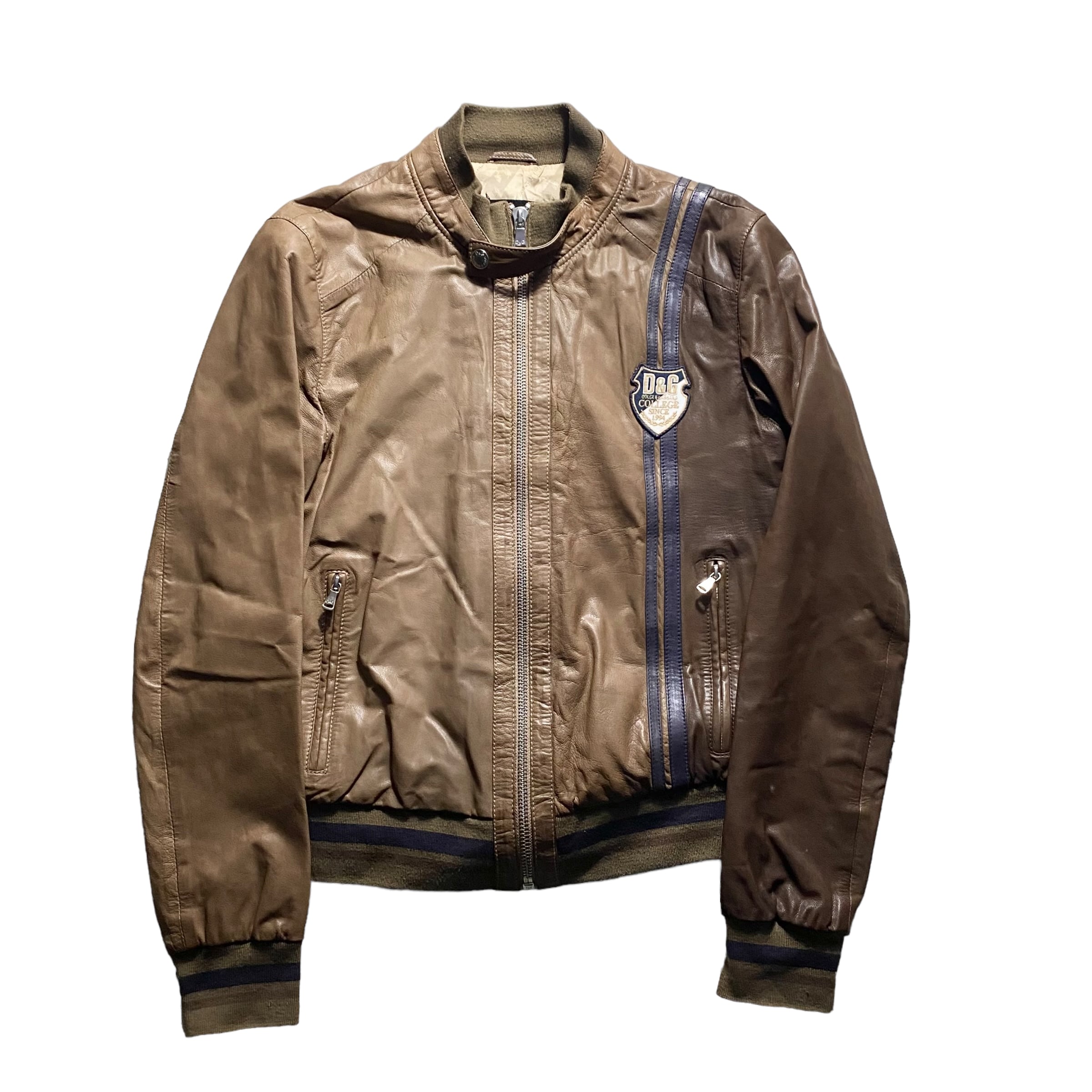 D&G gradation color leather riders jacket | NOIR ONLINE